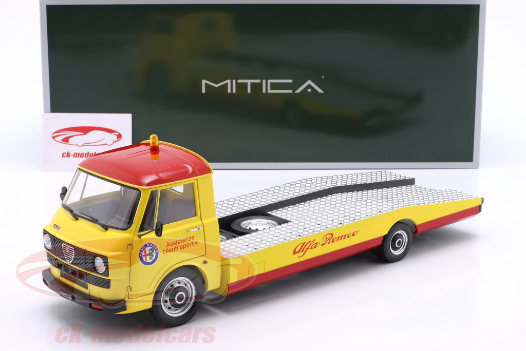 Mitica 1:18 Alfa Romeo A12 (F12) Tow Truck year 1977 yellow