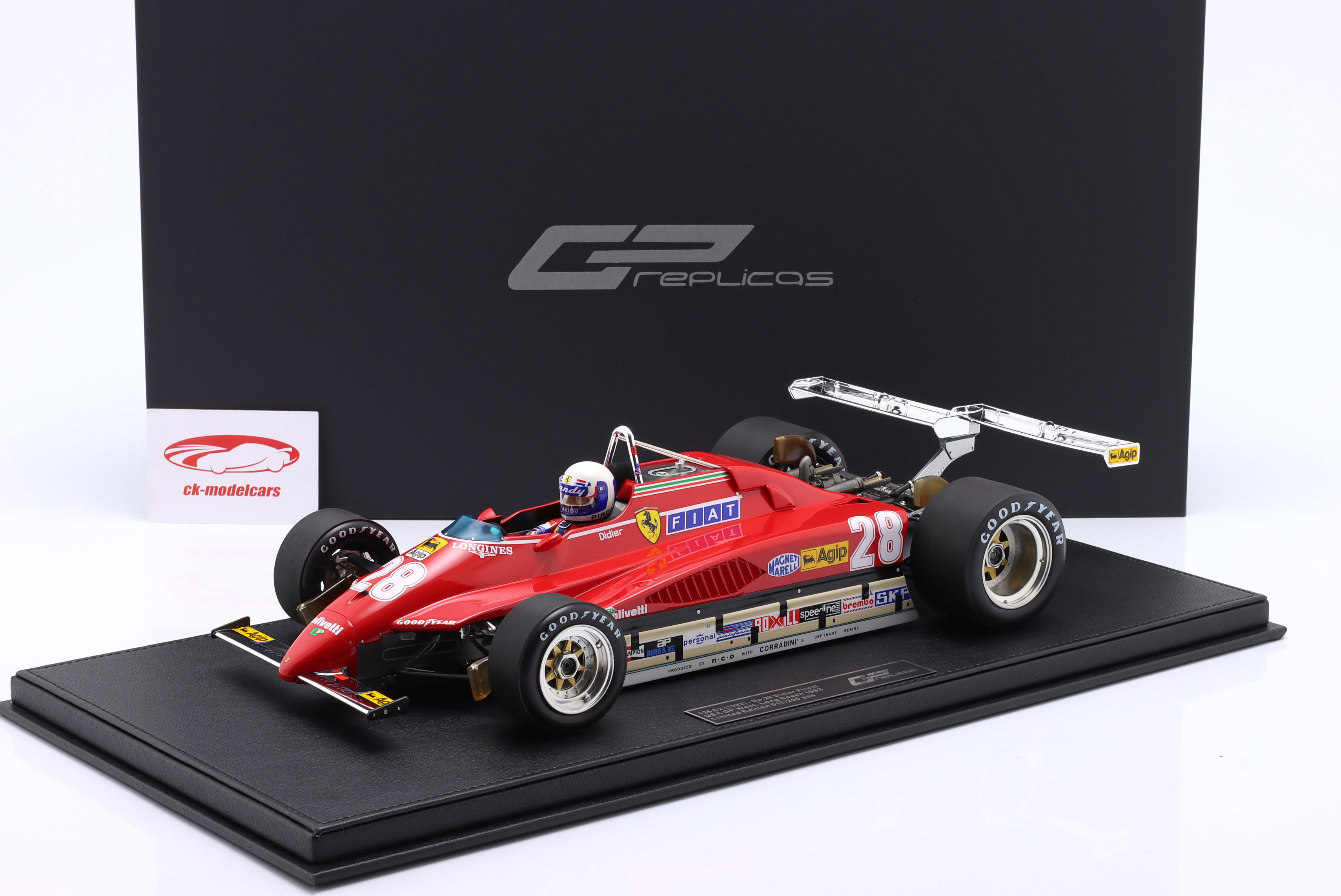 GP Replicas 1:12 Didier Pironi Ferrari 126C2 #28 3rd USA West GP
