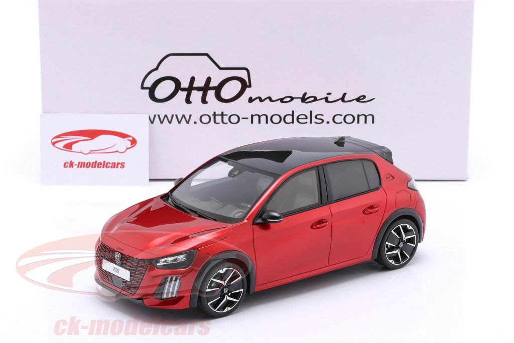 OTTO 1/18 プジョー 208 GT 2024 (エリクサーレッド) Ottomobile 1:18 Peugeot 208 GT Hybrid 建設年 2024 赤 メタリック