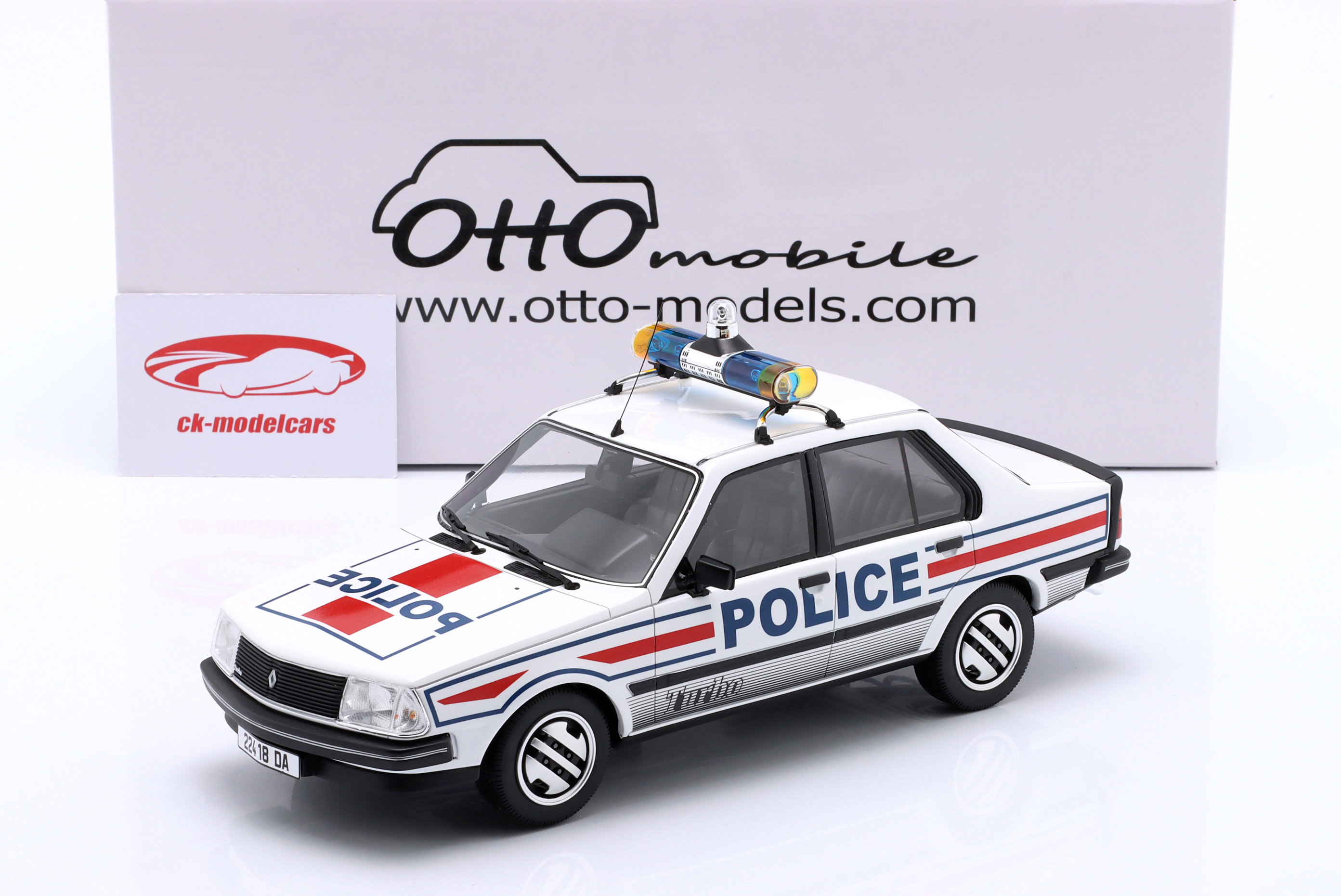Ottomobile 1:18 Renault 18 Turbo Police Nationale year 1982 white