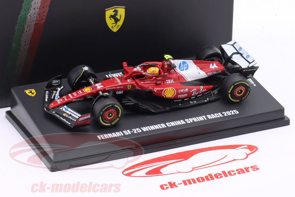 Spark 1:64 Lewis Hamilton Ferrari SF-25 #44 China GP Formula 1