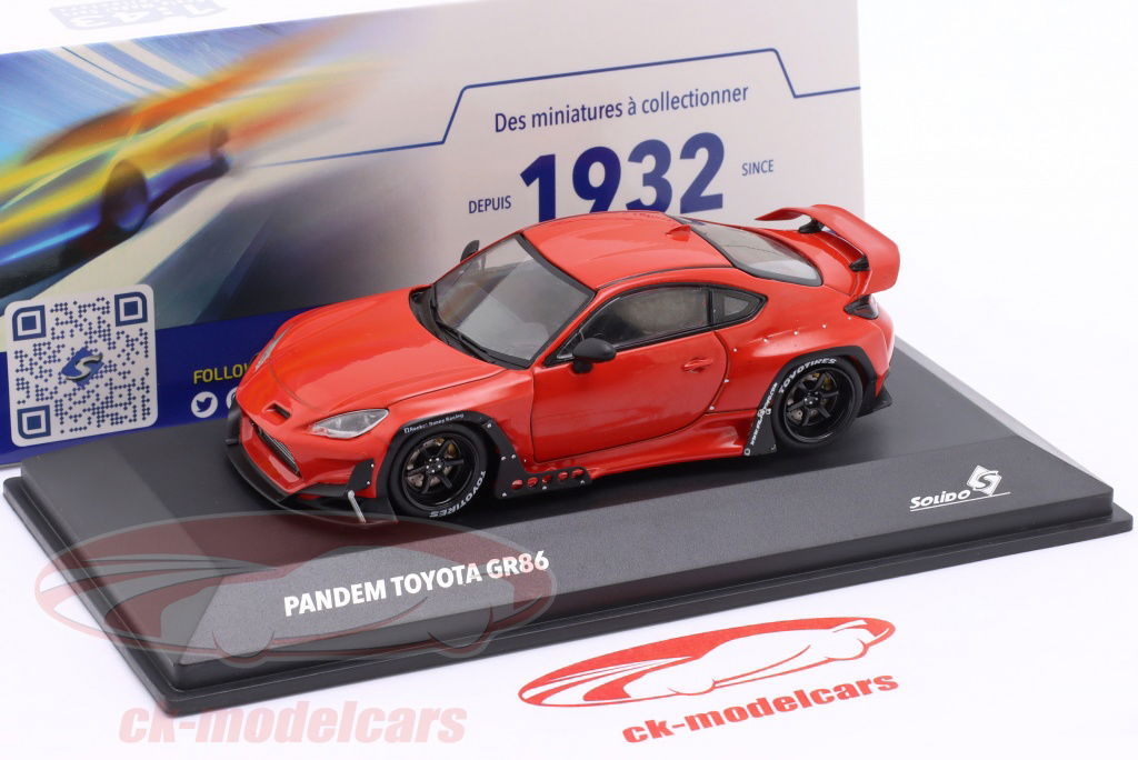 Solido 1:43 Toyota GR86 Pandem year 2022 red S4315103 model car