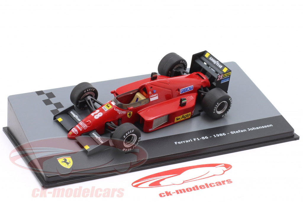 Ferrari Johansson Stefan 1:43 Altaya ガソリンエ レーシングカー F1 DeAGOSTINI　Ferrari F1/86 1986 1 Formula #28 ホビーラジコン