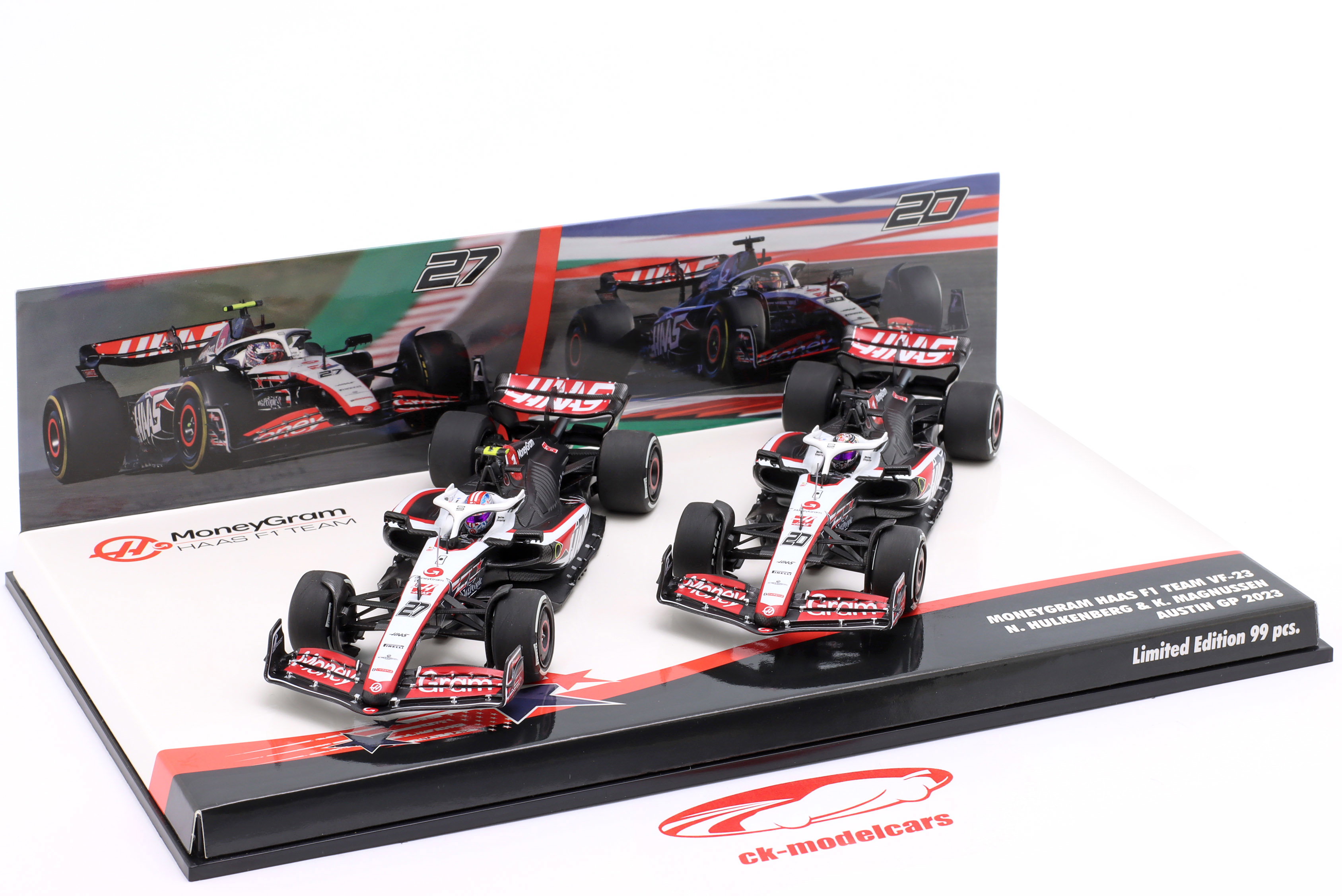 Minichamps 1:43 2-Car Set Hülkenberg #27 & Magnussen #20 USA GP