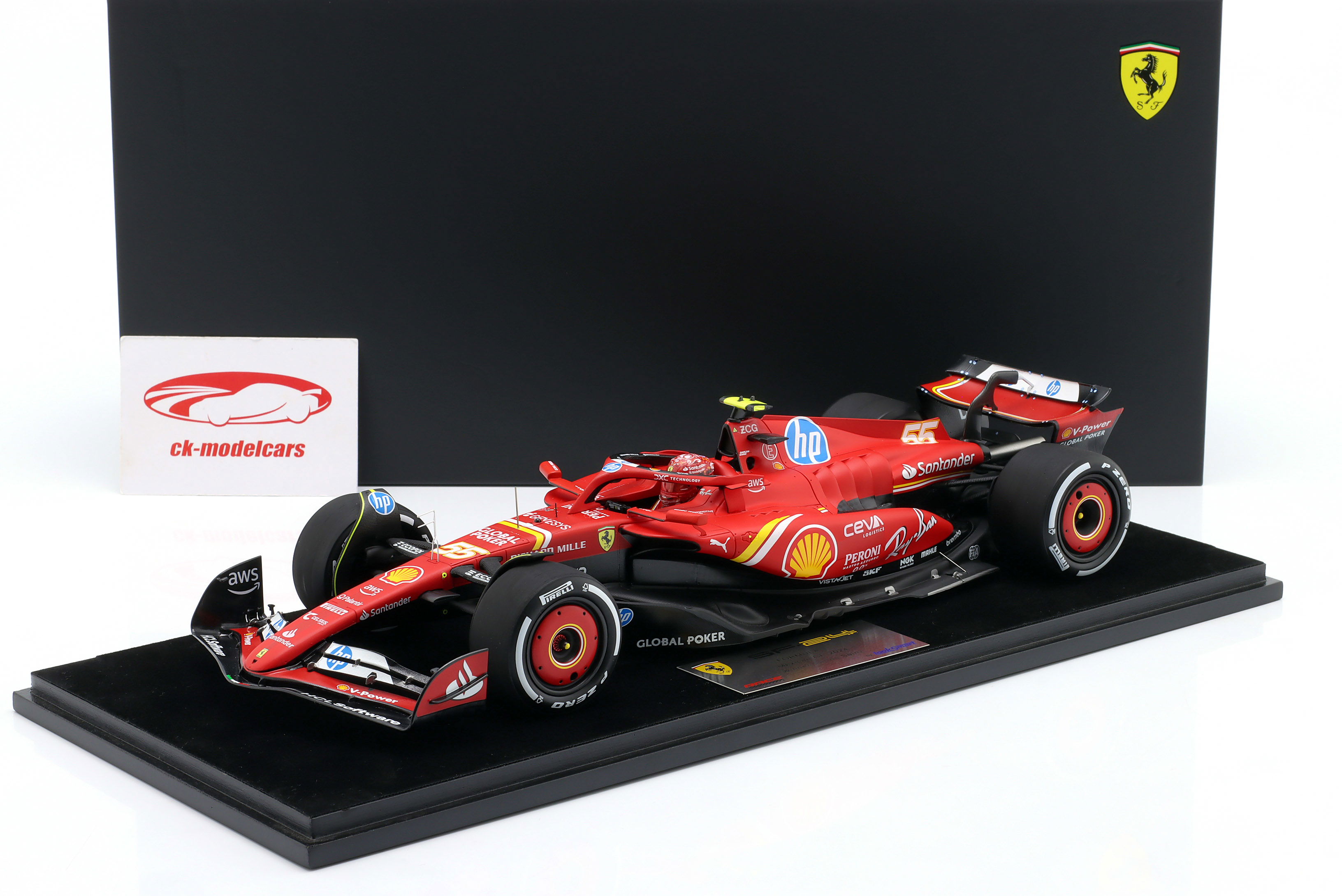 LookSmart 1:18 Carlos Sainz jr. Ferrari SF-24 #55 Winner Mexico GP