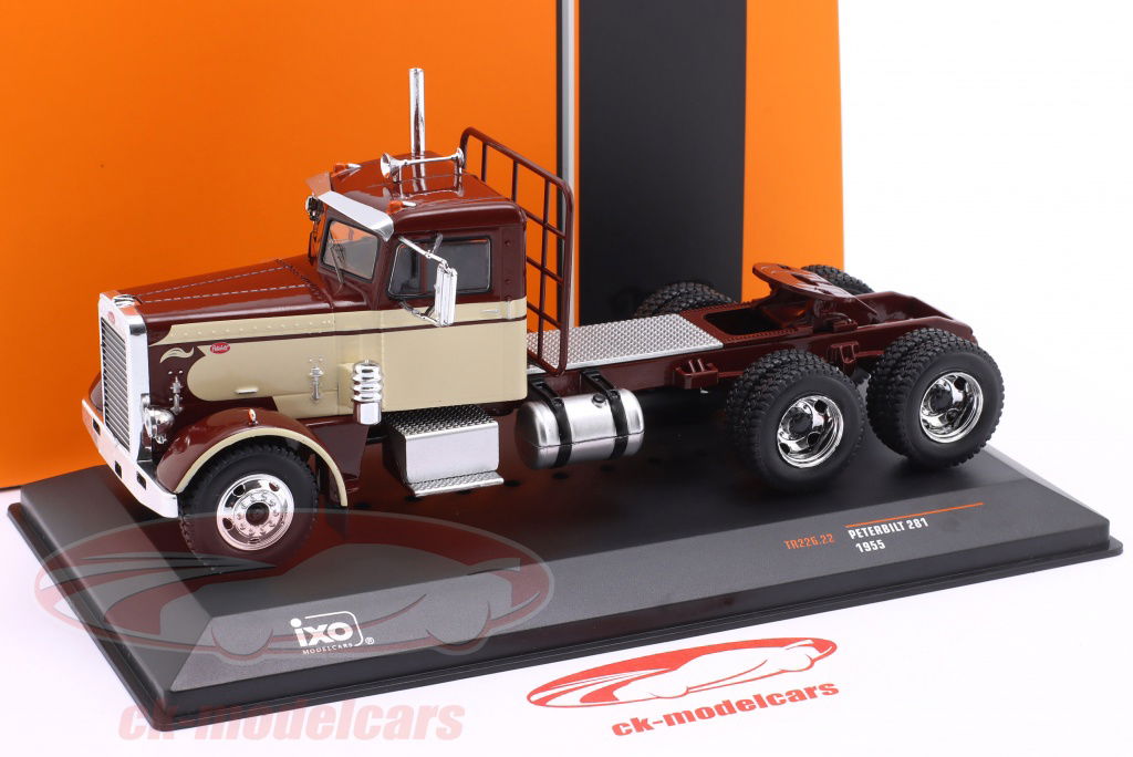Ixo 1:43 Peterbilt 281 SZM 建設年 1955 ダークブラウン / ベージュ