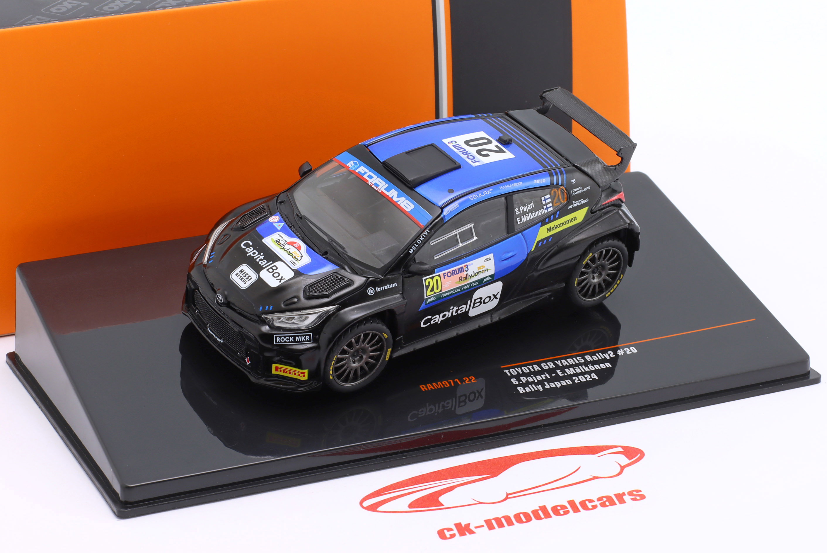 Ixo 1:43 Toyota GR Yaris Rally2 #20 8th Rallye Japan 2024 Pajari