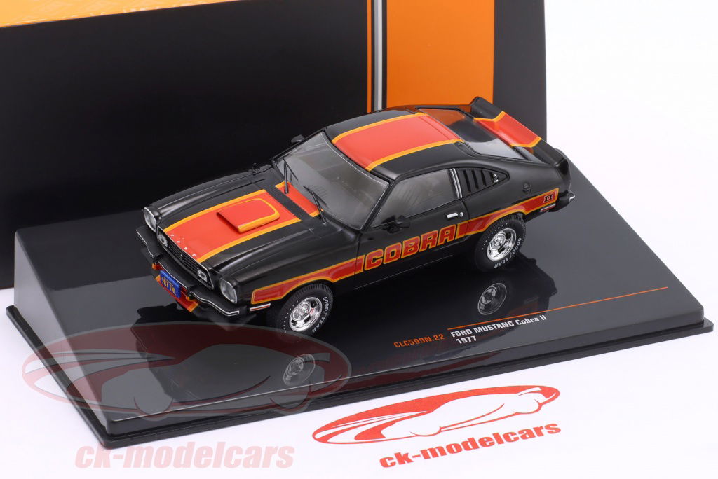 Ixo 1:43 Ford Mustang II Cobra year 1977 black / decor CLC599N.22