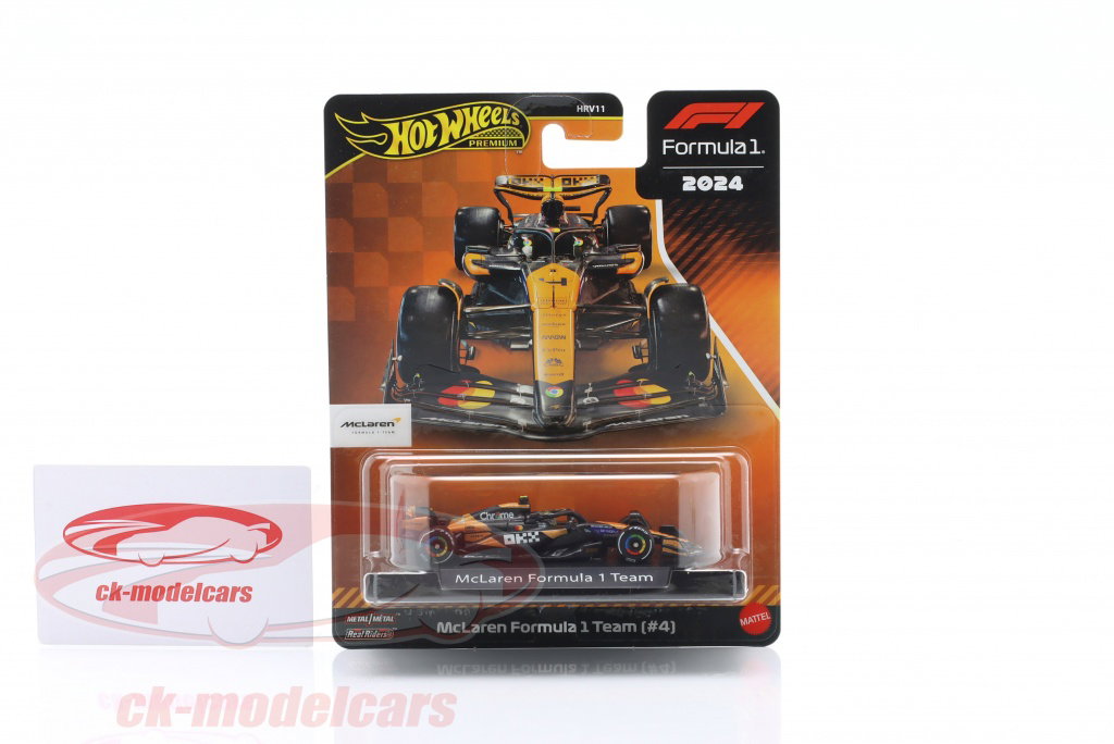 HotWheels 1:64 Lando Norris MCL38 #4 Formula 1 2024 JBM11 model