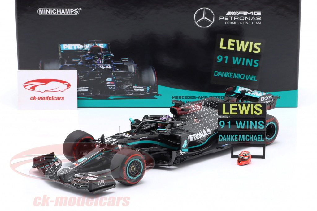 Minichamps 1:18 L. Hamilton Mercedes-AMG F1 W11 #44 91st Win Eifel