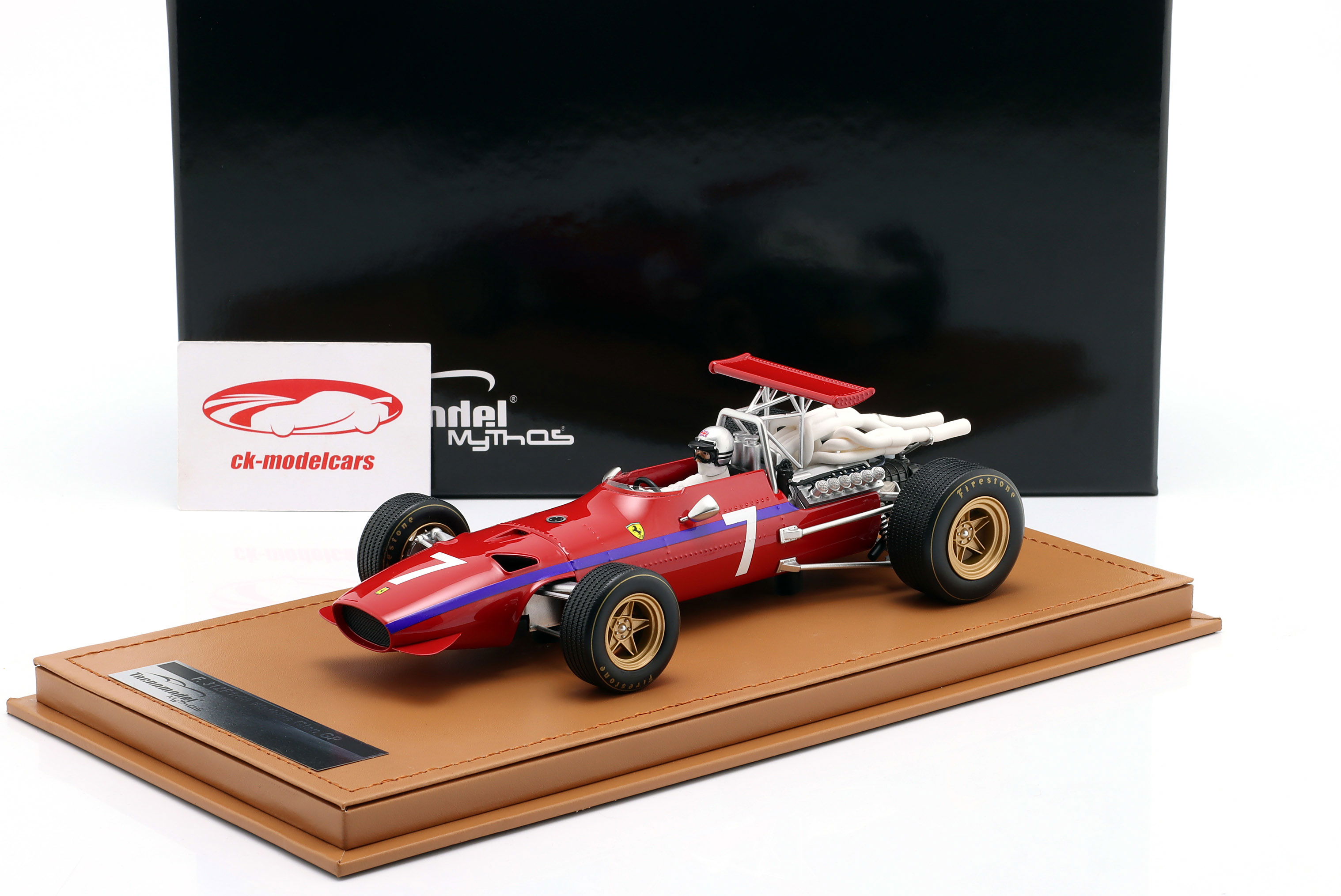 Tecnomodel 1:18 Derek Bell Ferrari 312 #7 USA GP formule 1 1968