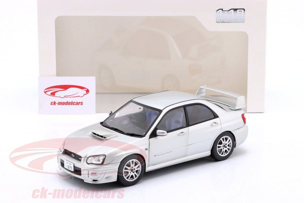 Solido 1:18 Subaru Impreza WRX STI year 2004 silver metallic