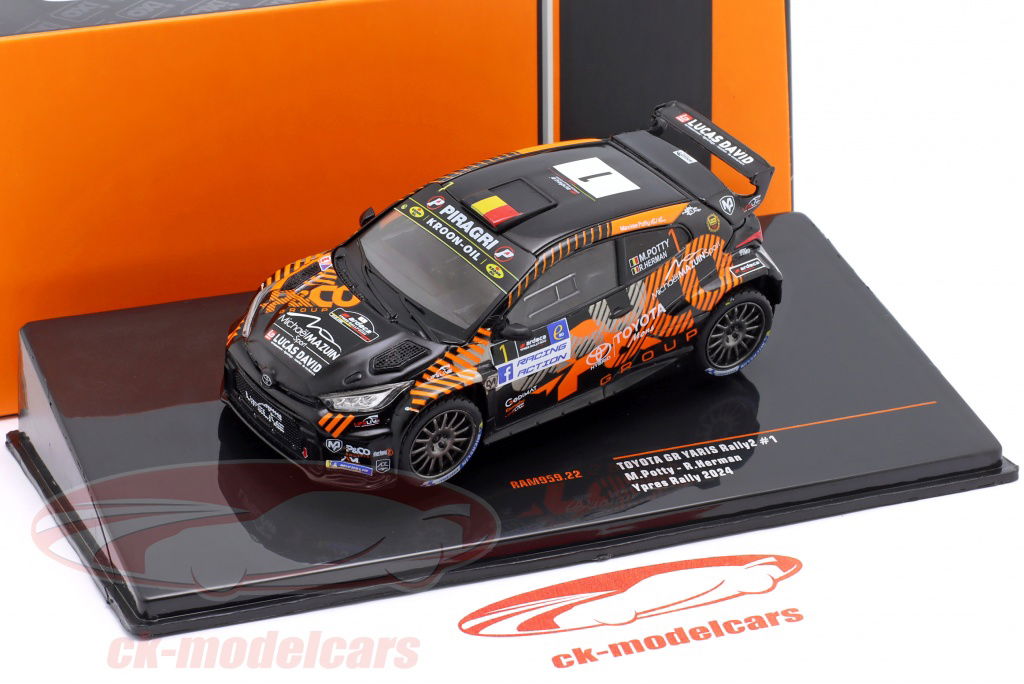 Ixo 1:43 Toyota GR Yaris Rally2 #1 2nd rally Ypres 2024 Potty