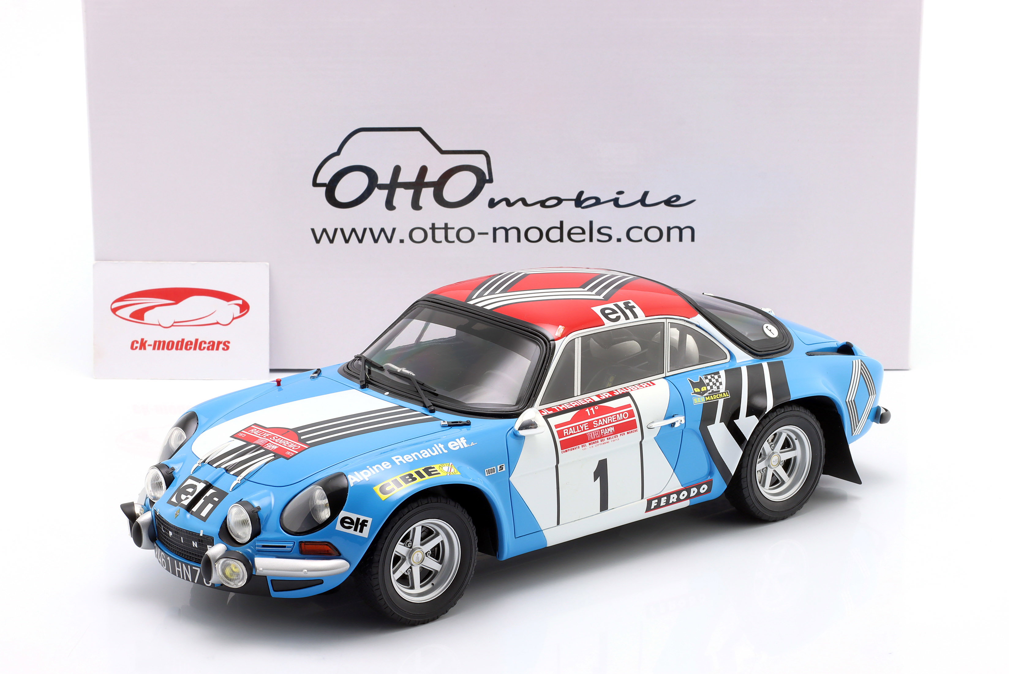 Otto 1/18 - Alpine A110 Gr.5 Armor B. Saby Rally Resin Model Car 9580010209286