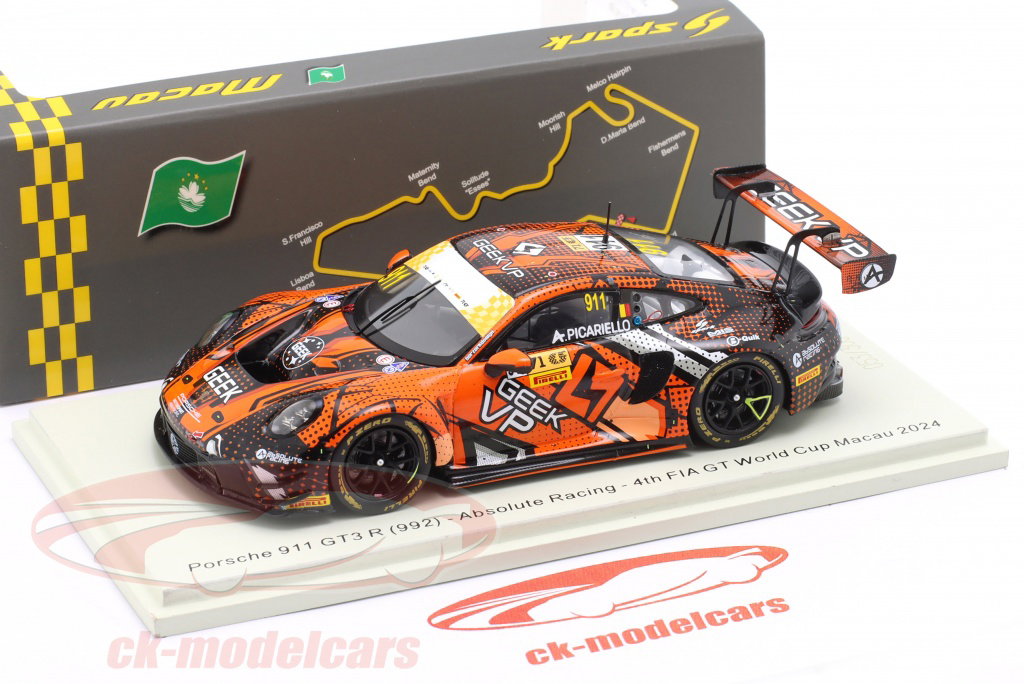 Spark 1:43 Porsche 911 GT3 R #911 4th FIA GT World Cup Macau 2024