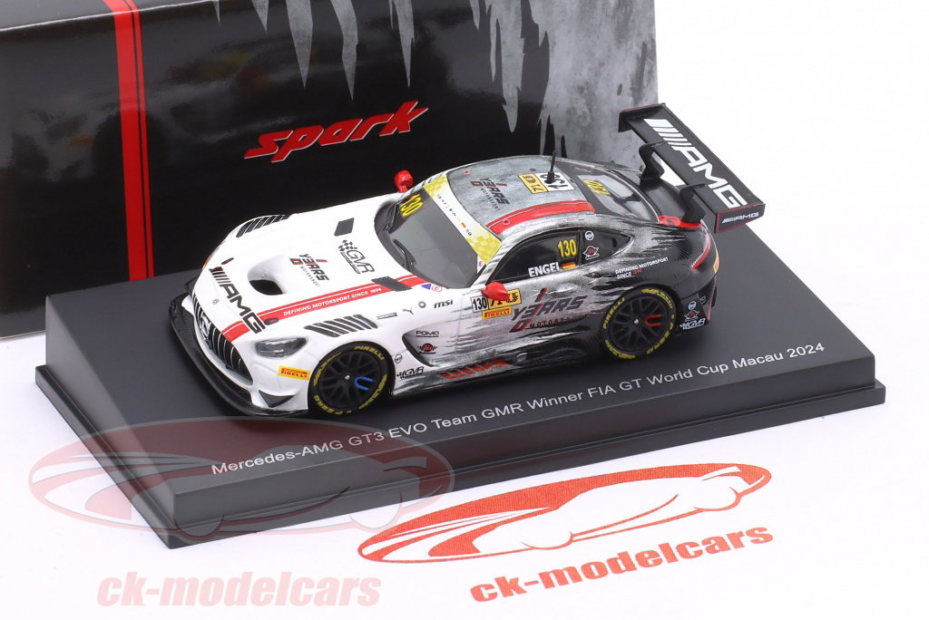 スパーク Team GMR 2024 GTWC Macau Winner Spark 1:64 Mercedes-Benz AMG GT3 EVO #130 Winner FIA GT World Cup