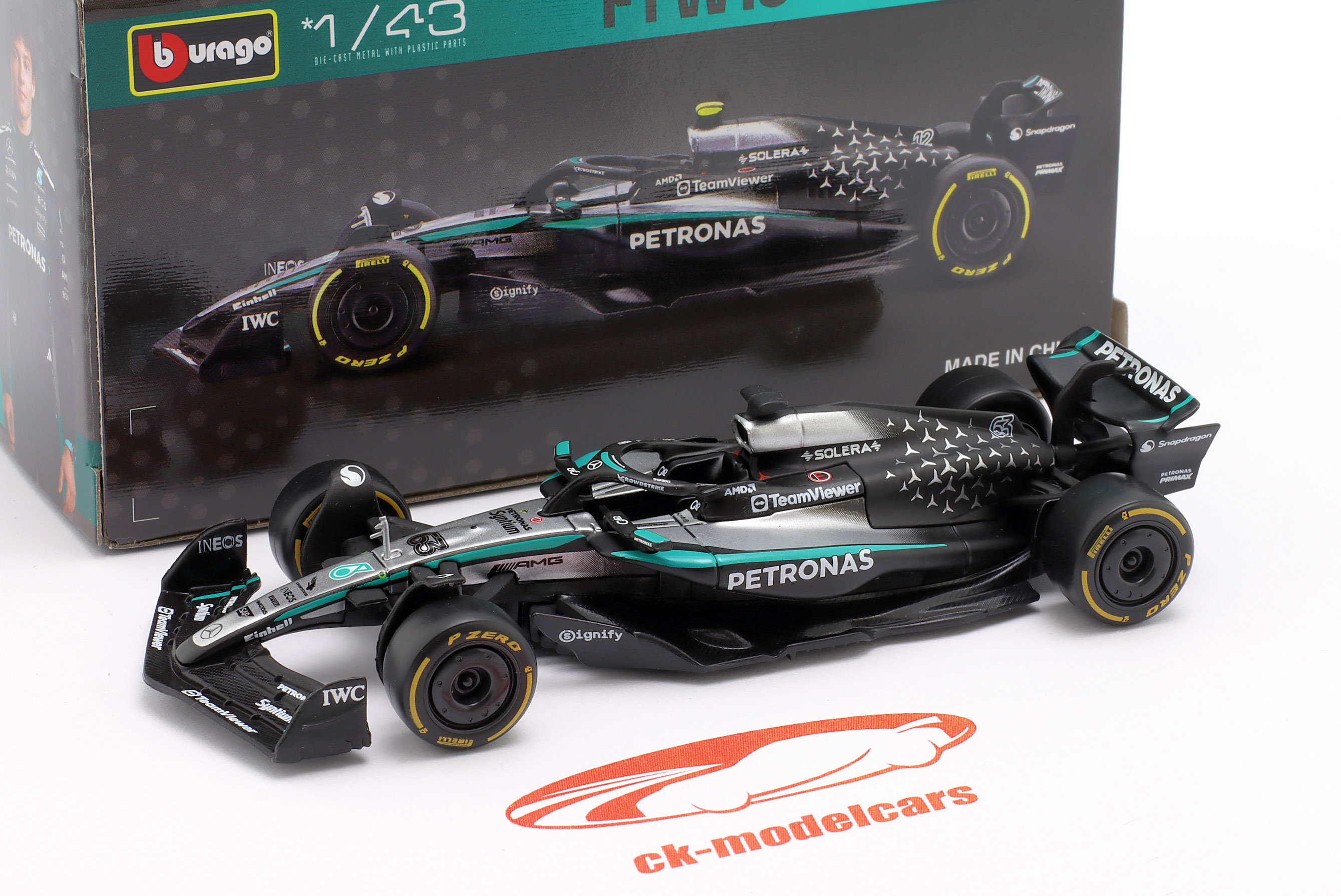 Bburago 1:43 George Russell Mercedes-AMG F1 W16 #63 式 1 2025 18