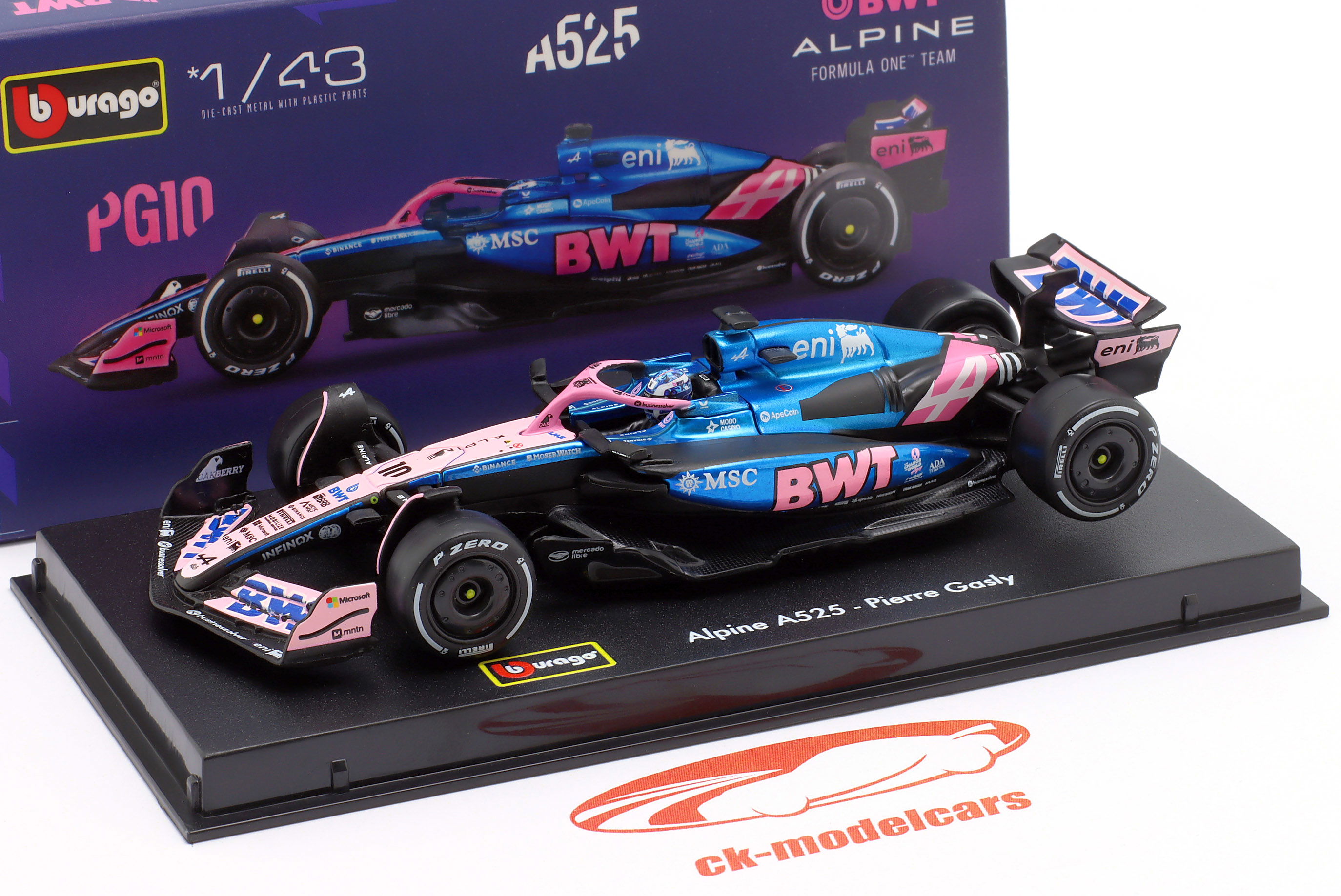 Bburago 1:43 Pierre Gasly Alpine A525 #10 Formula 1 2025 18-38258