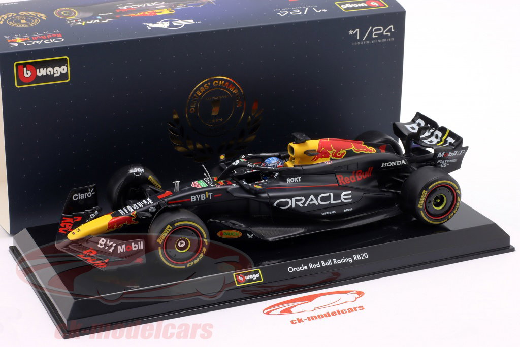 Bburago 1:24 Max Verstappen Red Bull RB20 #1 fórmula 1 campeón del