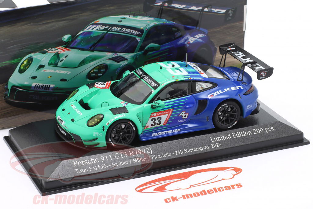 Minichamps 1:43 Porsche 911 GT3 R #33 24h Nürburgring 2023 Falken