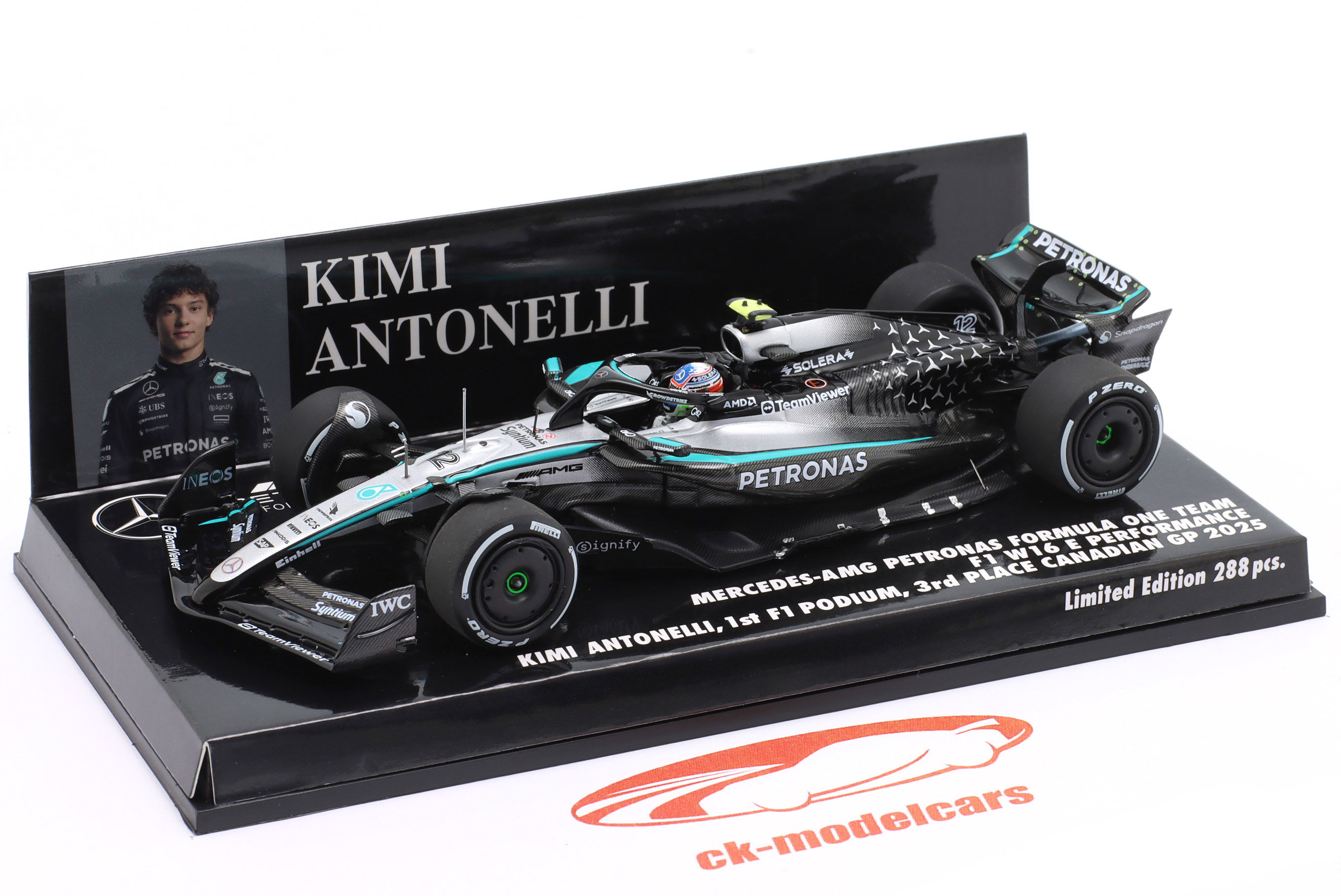ミニカー Mercedes AMG F1 W16 E Performance 1/43 Minichamps 1:43 Kimi Antonelli Mercedes-AMG F1 W16 #12 3rd Canada