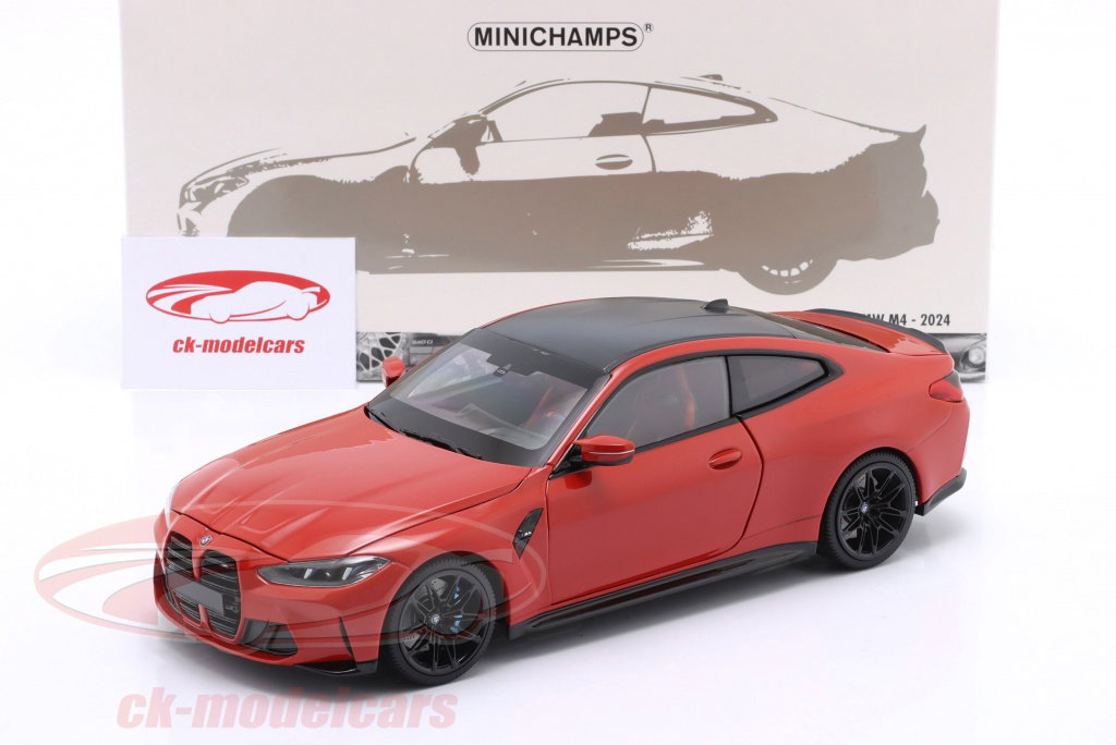ミニチャンプス 1/18  M4 2024 (G82) RED レッド Minichamps 1:18 BMW M4 (G82) 建設年 2024 赤 メタリック 110020140