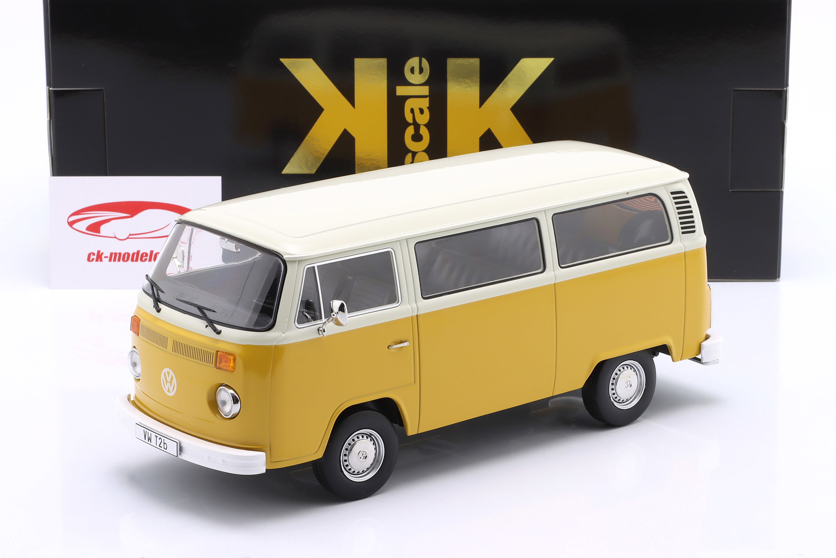KK-Scale 1:18 Volkswagen VW T2b バス 建設年 1972 黄色 / 白