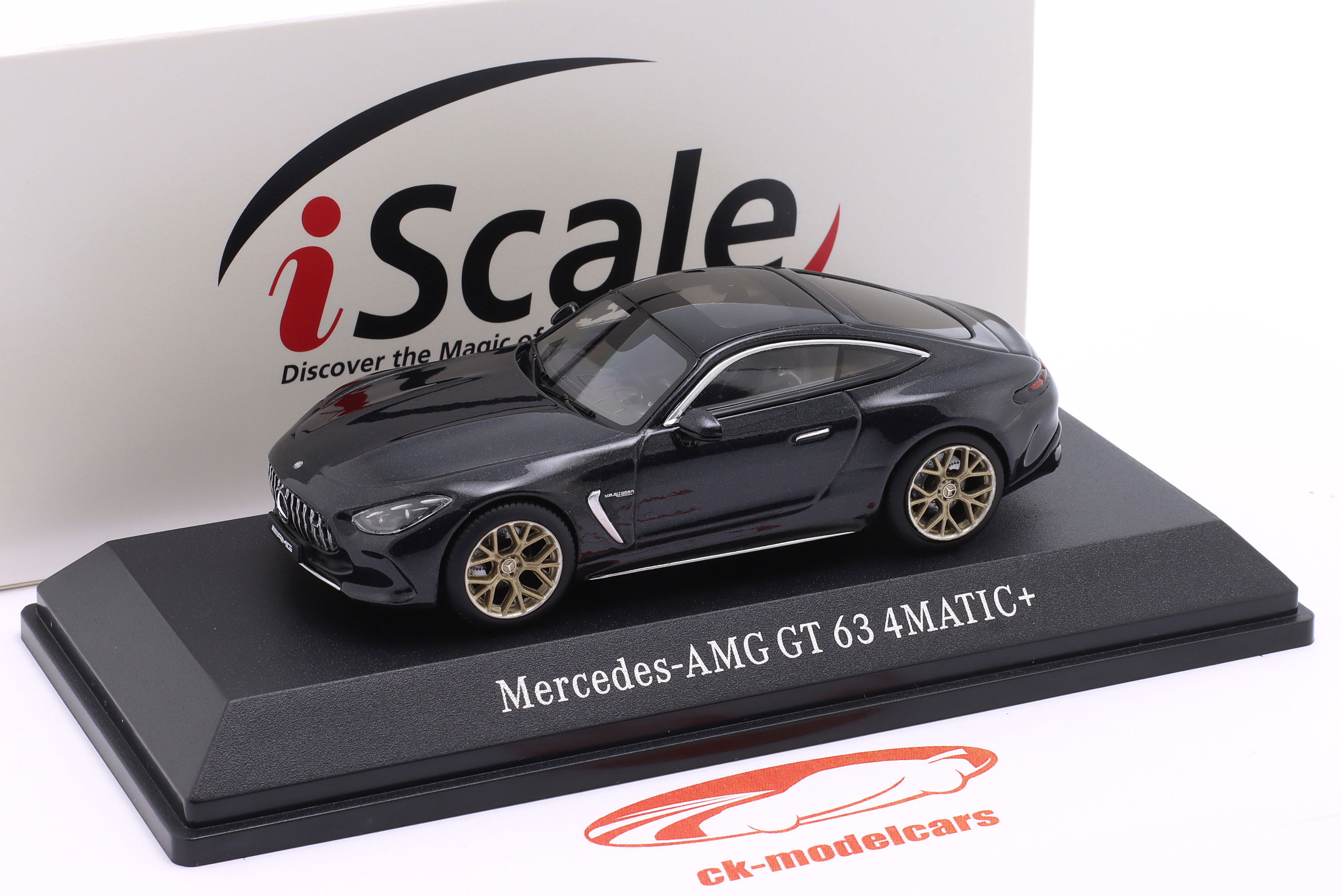 iScale 1:43 Mercedes-Benz AMG GT 63 4Matic+ 建造年份2023 黑色的金属430000002060  模型汽车430000002060 1430000002060