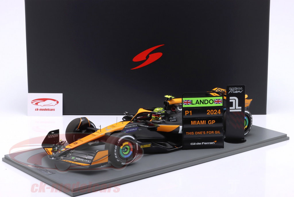 Spark 1:12 Lando Norris McLaren MCL38 #4 Winner Miami GP Formula 1