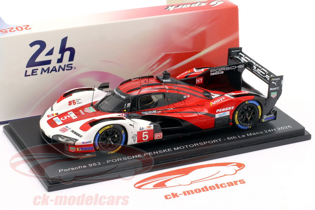 Spark 1:43 Penske Porsche 963 #5 6th 24h LeMans 2025 Andlauer