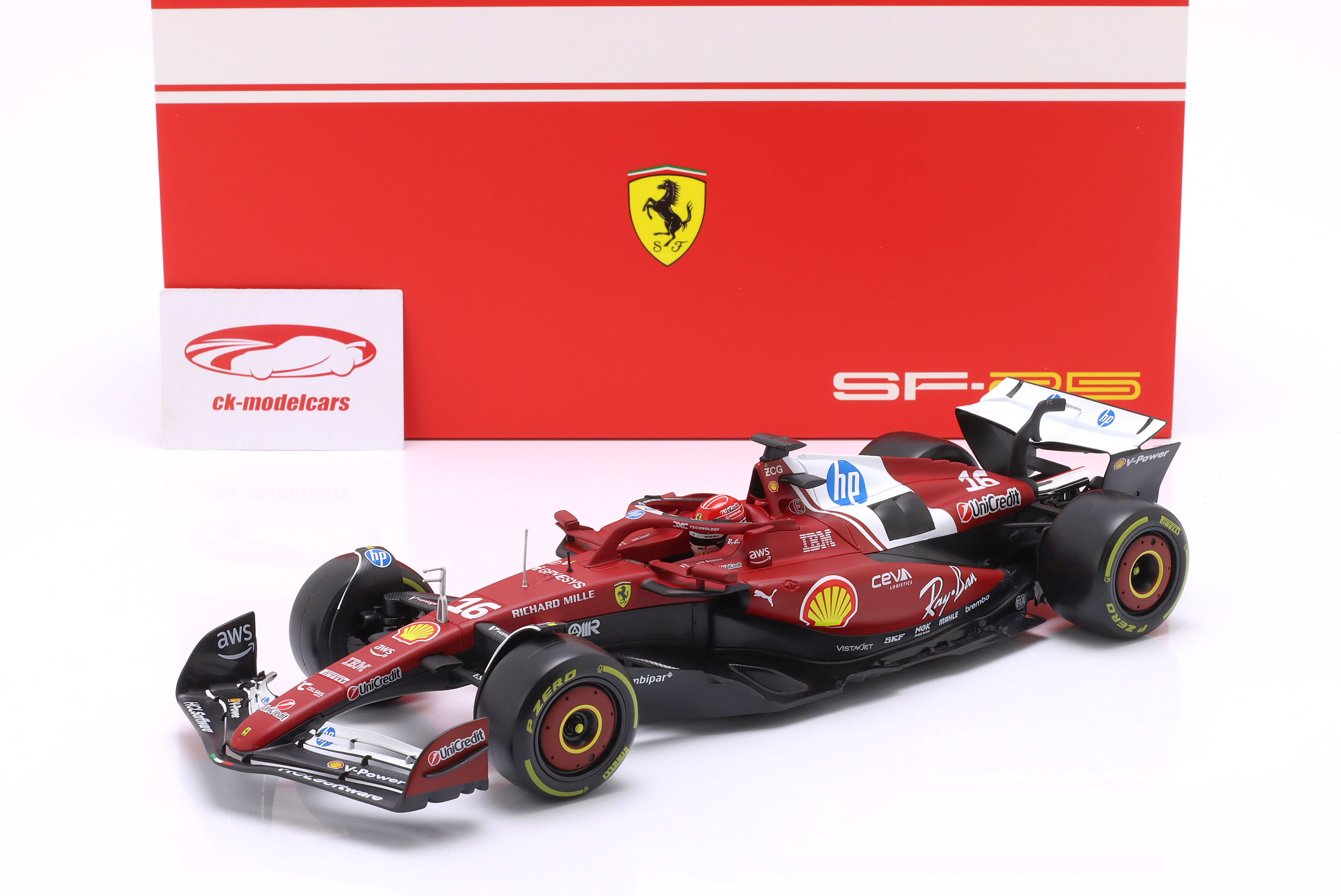 Bburago 1:18 Charles Leclerc Ferrari SF-25 #16 Formula 1 2025 18