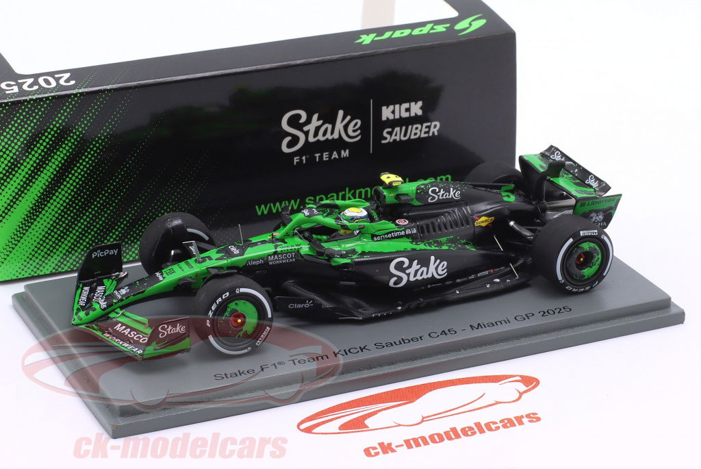 Spark 1:43 Gabriel Bortoleto Kick Sauber C45 #5 Miami GP 式 1 2025