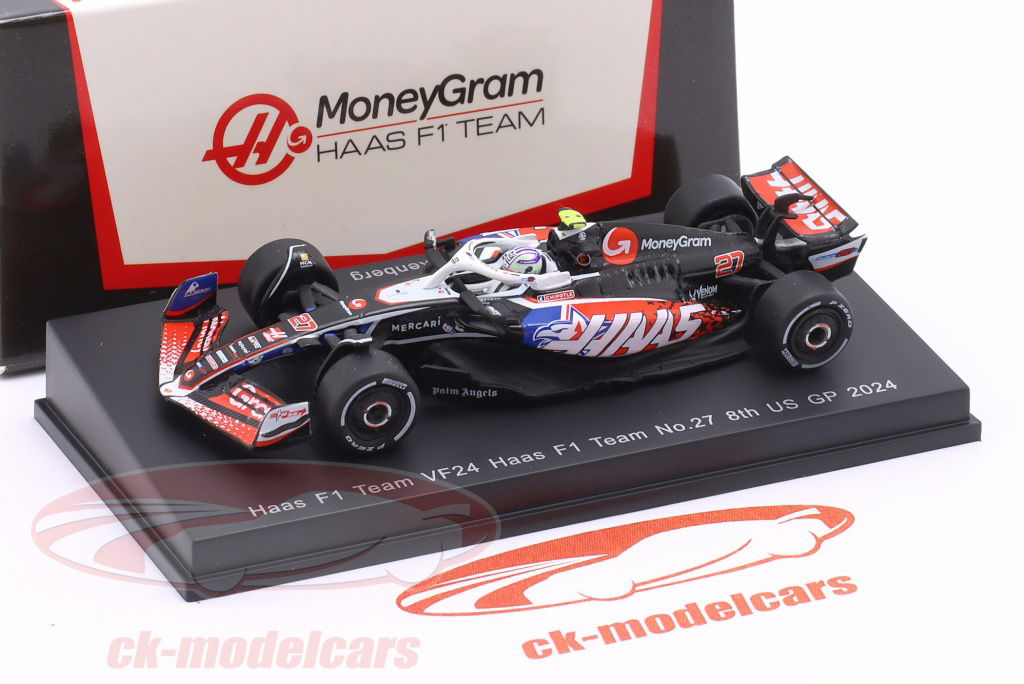 Spark 1:64 Nico Hülkenberg Haas VF-24 #27 8th USA GP 式 1 2024