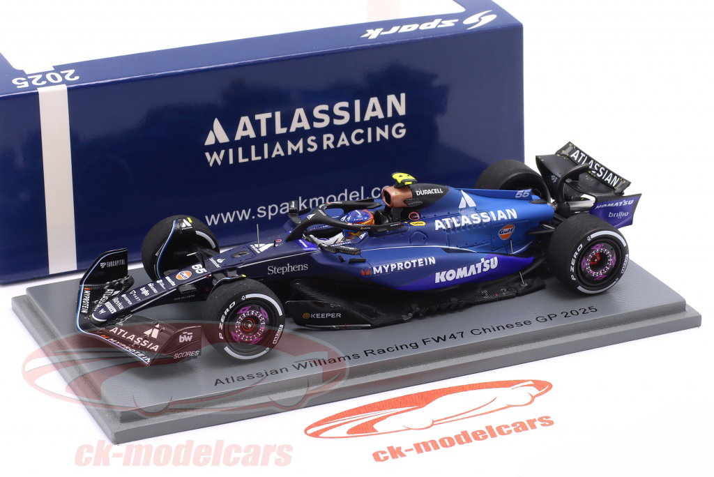 Spark 1:43 Carlos Sainz jr. Williams FW47 #55 10th 中国 GP 式 1