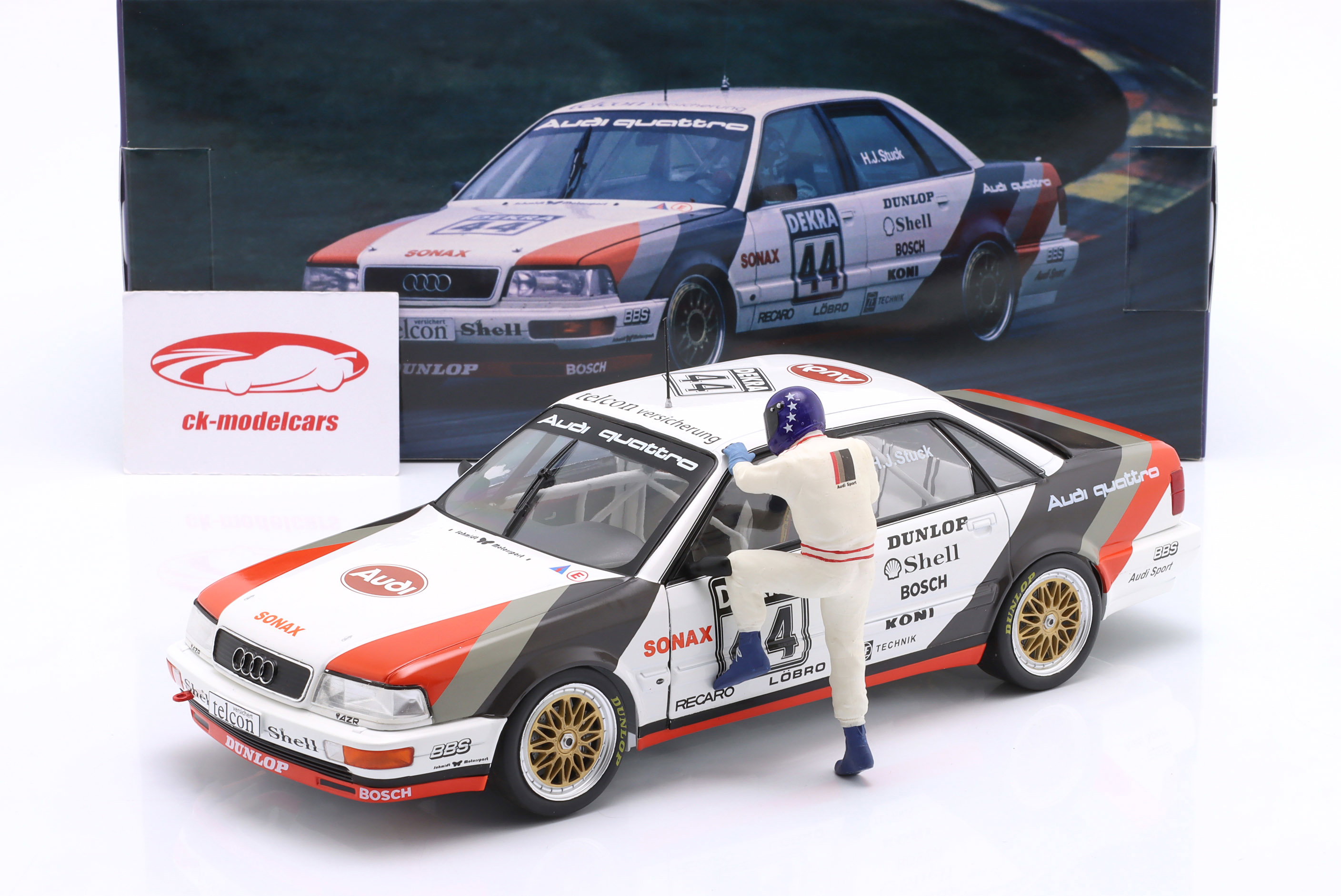 WERK83 1:18 Set H.J. Stuck: Audi V8 Quattro #44 DTM Champion 1990