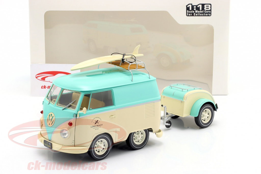 Miniature Solido 1/18 Volkswagen Combi Michelin - Édition Spéciale 8418, Jaune Et Bleu