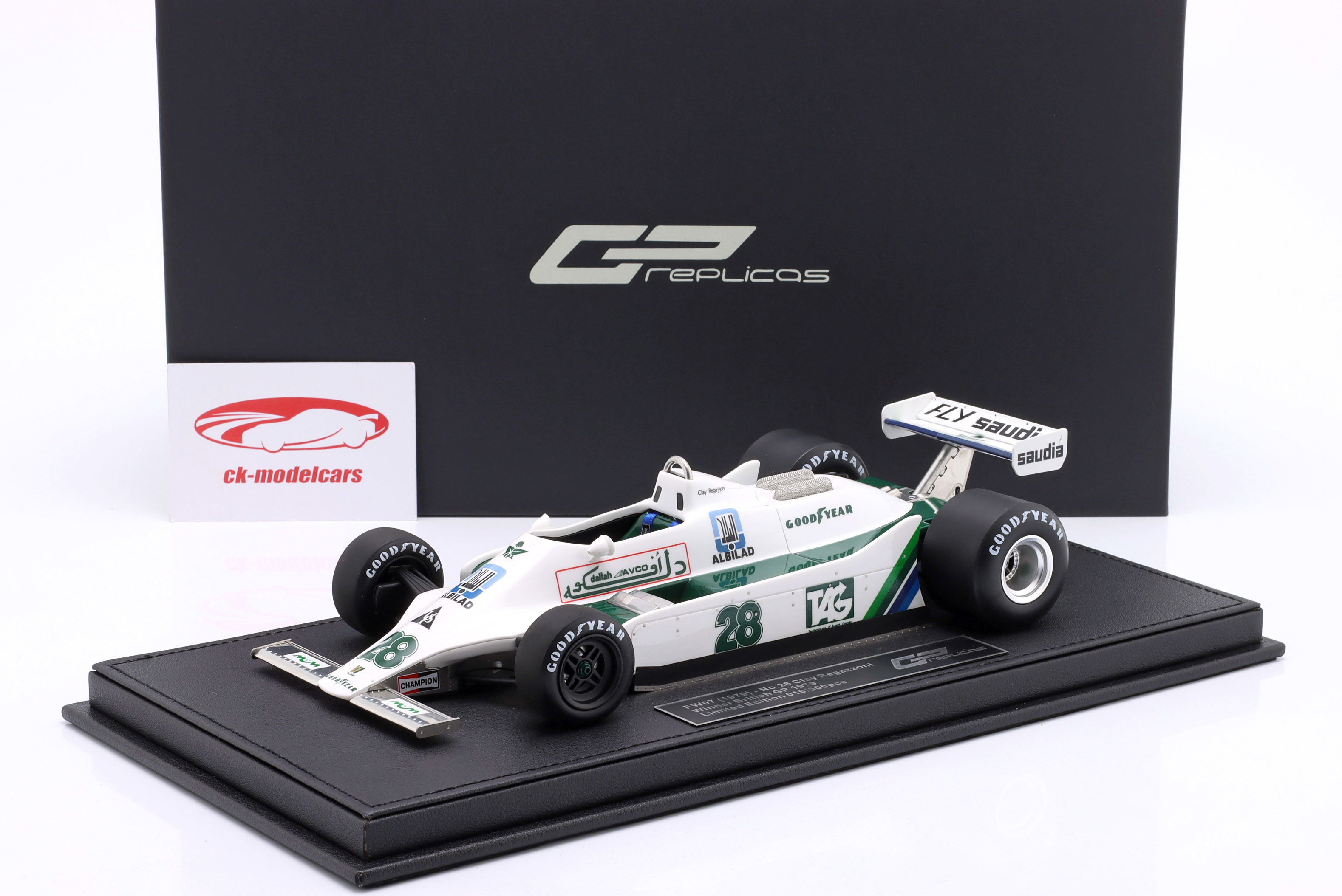 GP Replicas 1:18 Clay Regazzoni Williams FW07 #28 勝者 イギリス GP