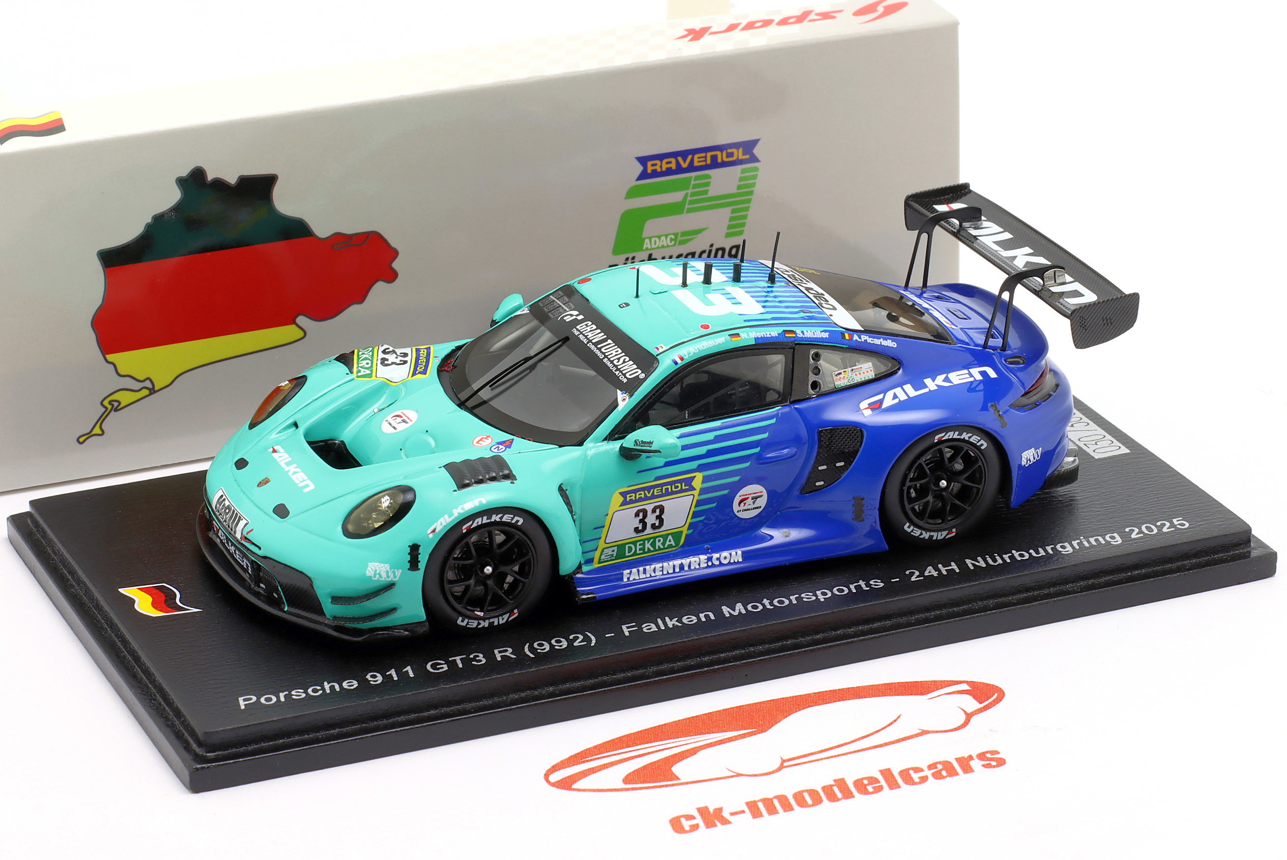Spark 1:43 Porsche 911 GT3 R #33 24h Nürburgring 2025 Falken