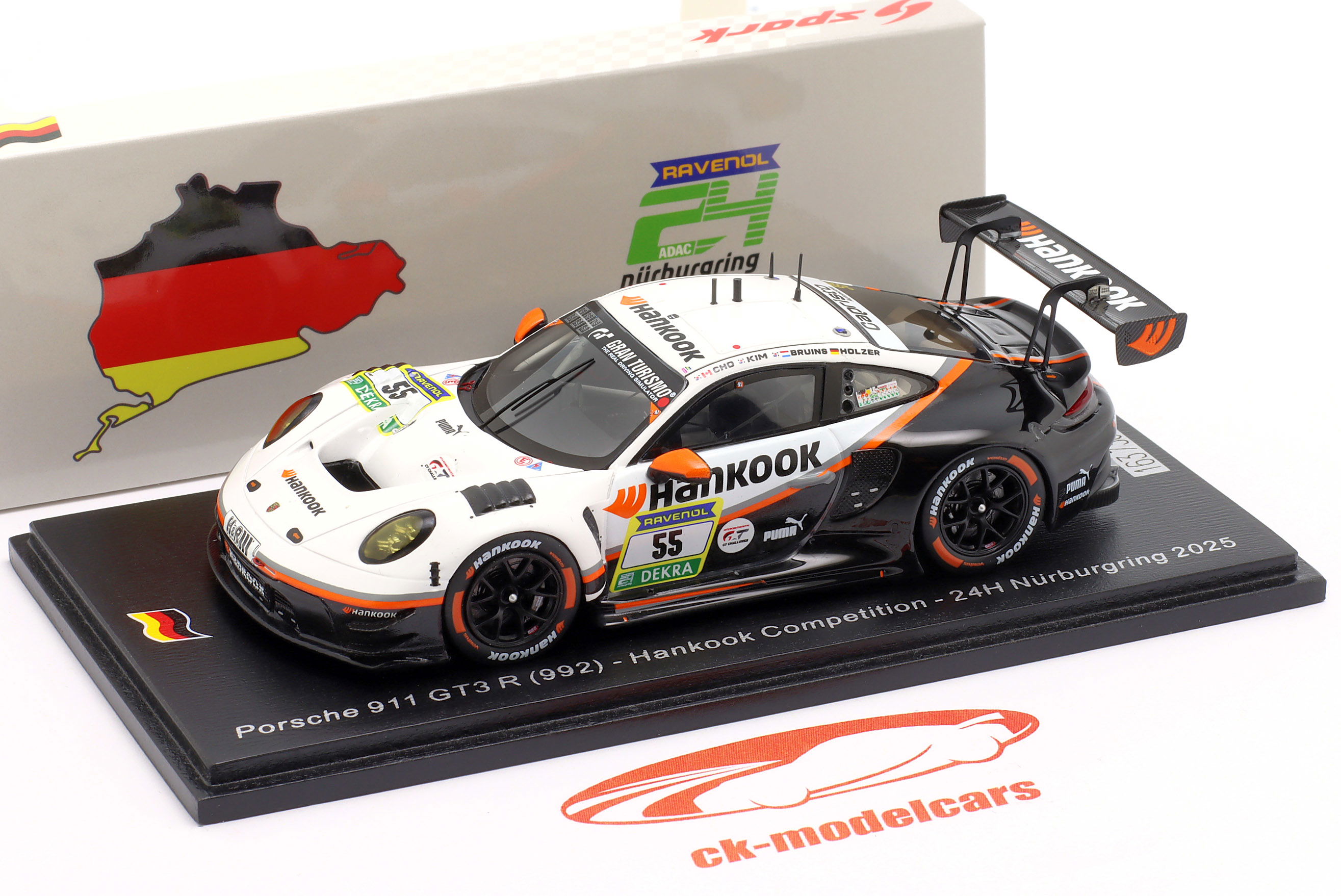 Spark 1:43 Porsche 911 GT3 R #55 9th 24h Nürburgring 2025 Hankook