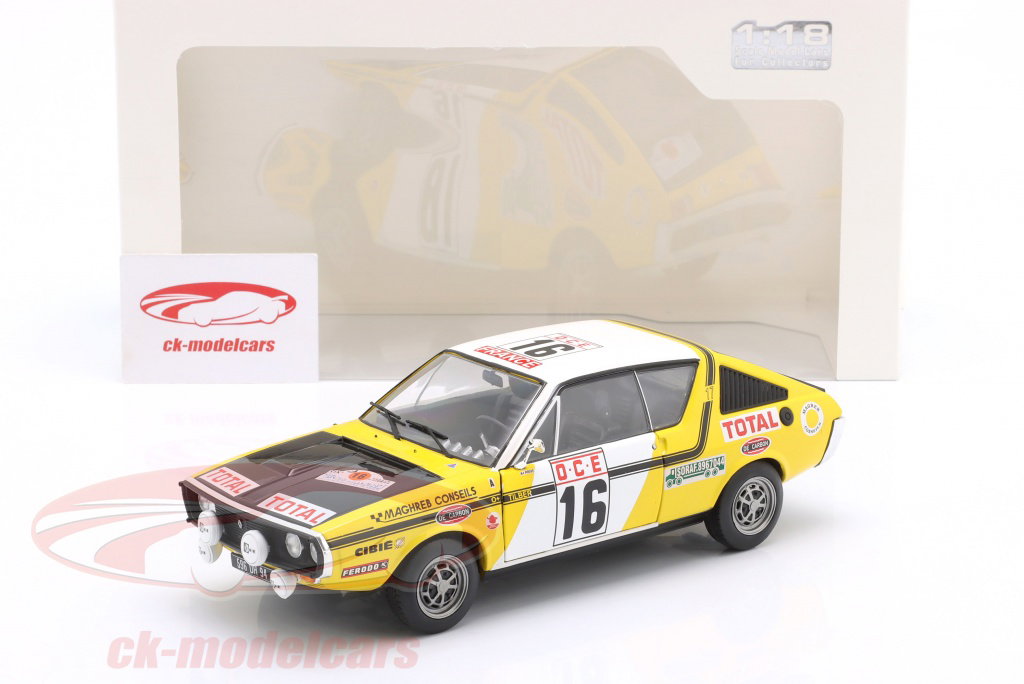 Solido 1:18 Renault 17 Gordini #16 6th Rallye Morocco 1976 Prive