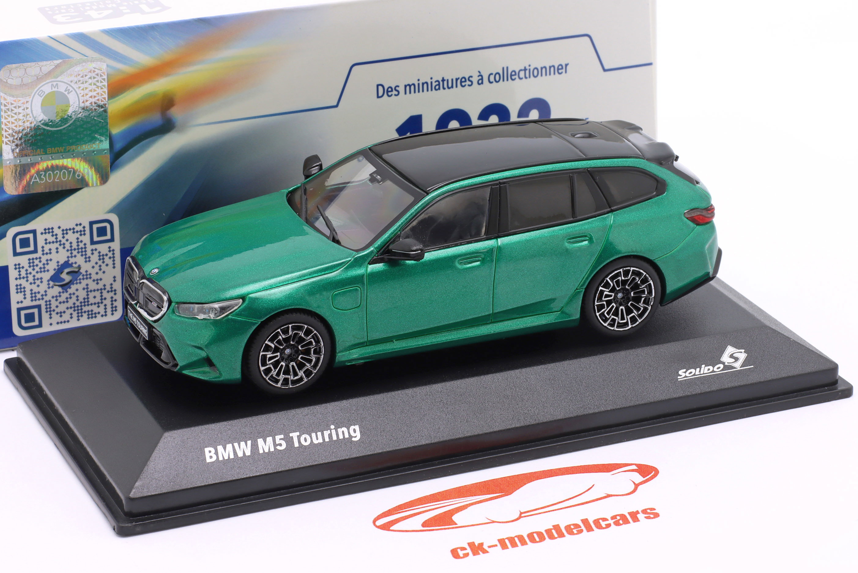 Solido 1:43 BMW M5 Touring (G99) 建設年 2024 Isle of Man 緑