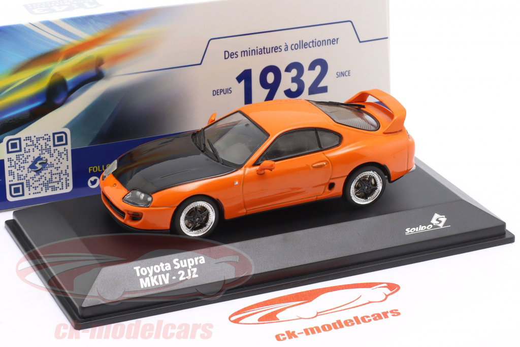 Solido 1:43 Toyota Supra Mk IV 建設年 2001 オレンジ カスタム