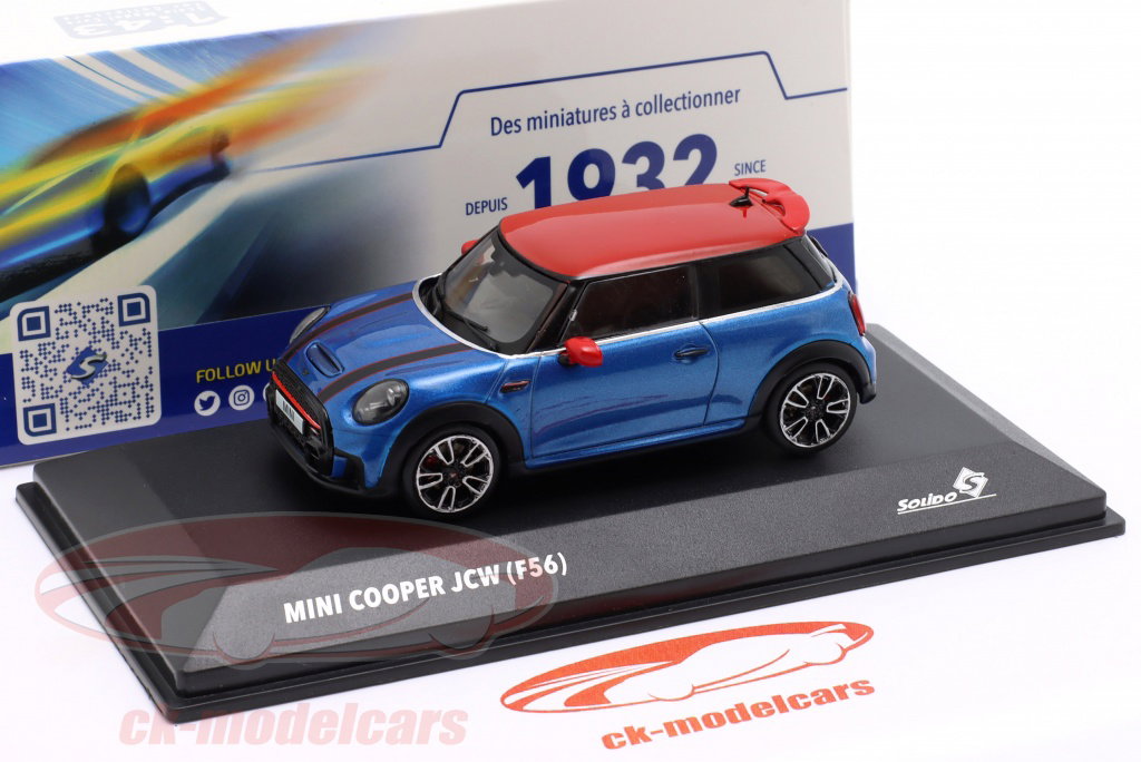 Solido 1:43 Mini Cooper JCW (F56) 建設年 2023 アイスランド 青