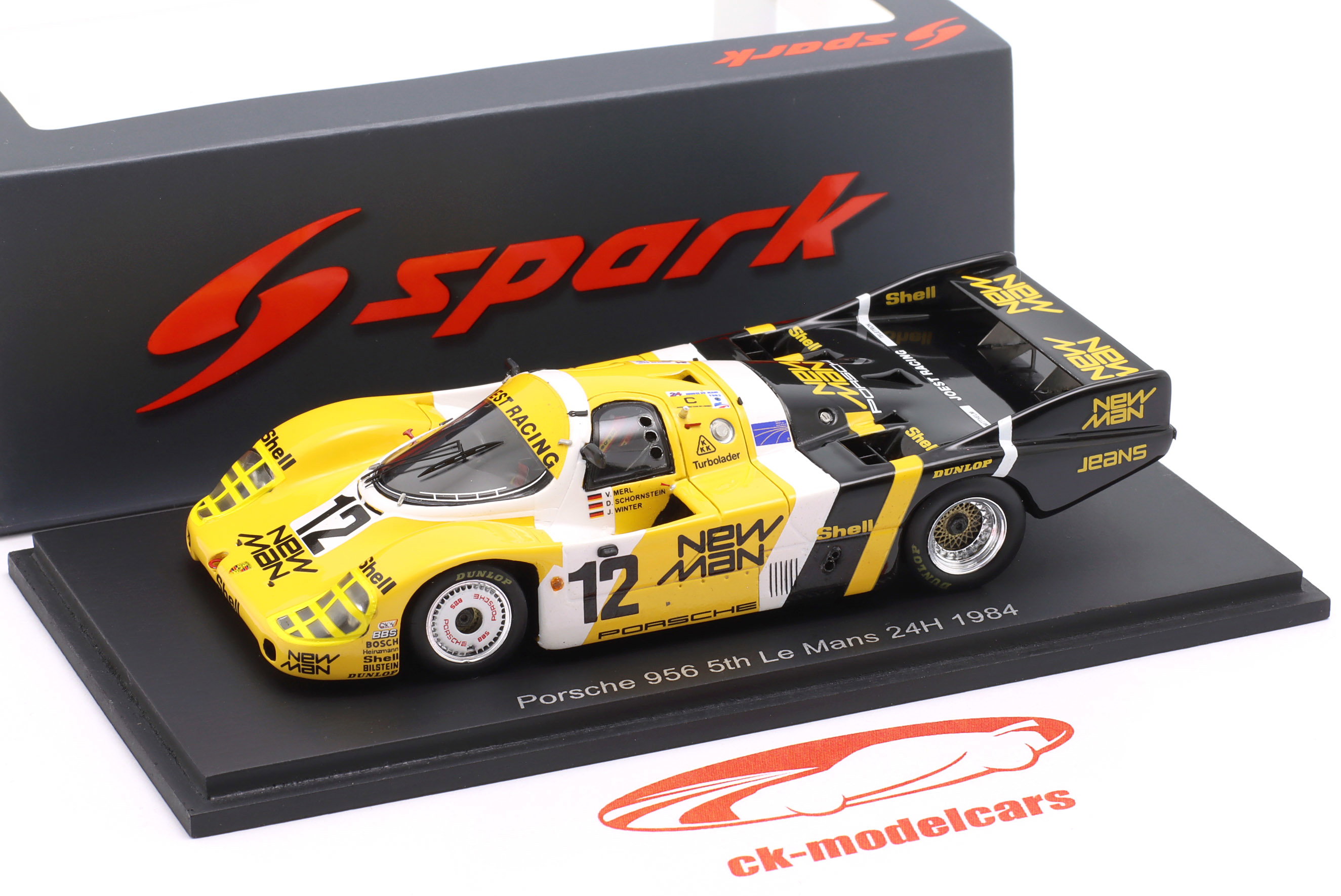 Spark 1:43 Porsche 956 #12 5番目 24h LeMans 1984 Merl, Schornstein