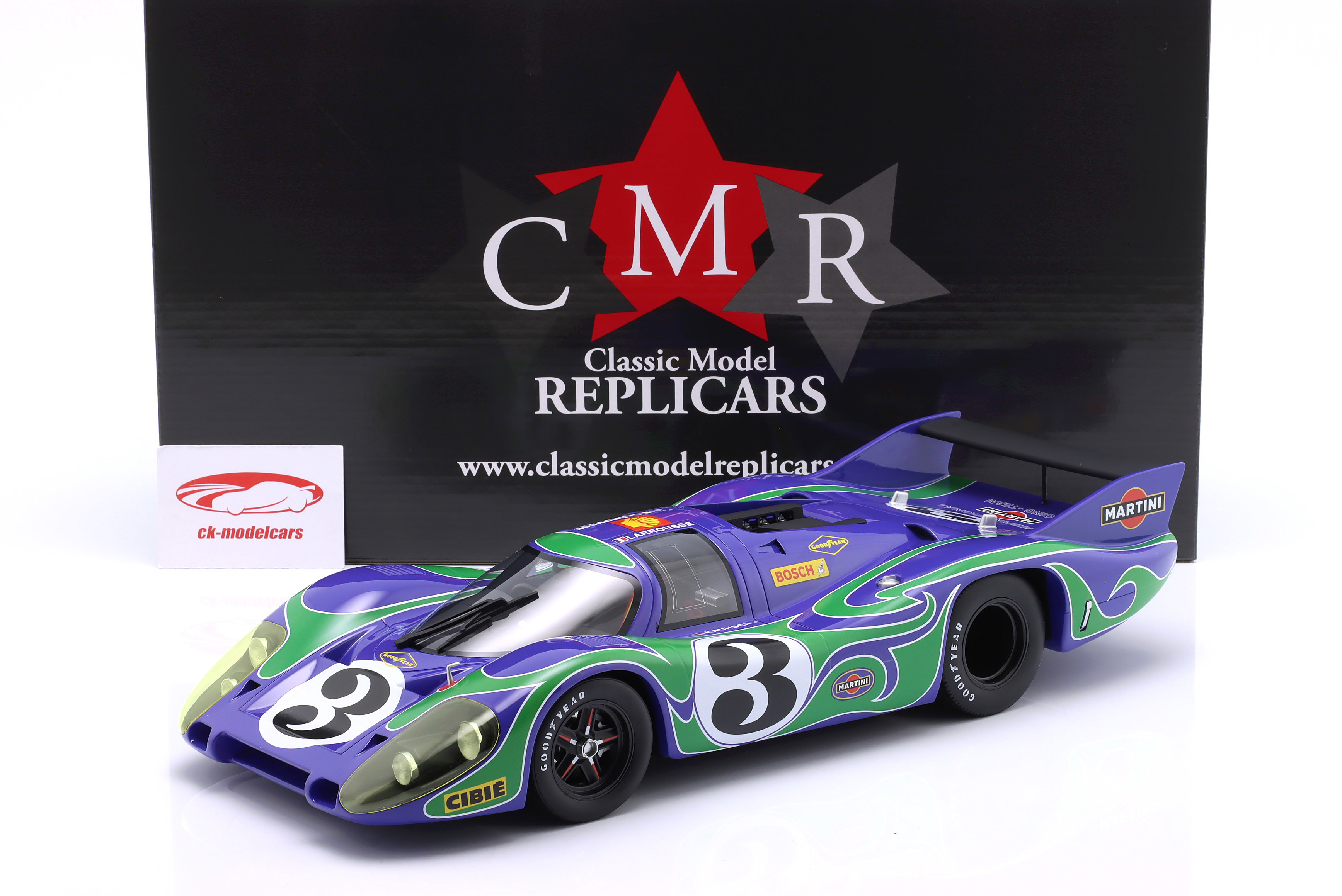 ルマンズミニチュア1／24ポルシエ917LH no3 2ndLM 1970 CMR 1:12 Porsche 917L #3 2nd 24h LeMans 1970 Larrousse, Kauhsen