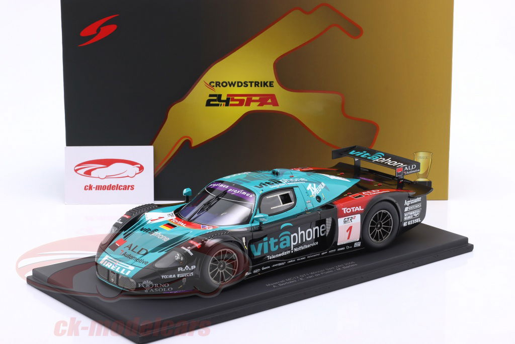 MC 12 GT1 Vallelunga 2006 ミニカー Spark 1:18 Maserati MC12 GT1 #1 Winner 24h Spa 2006 Bertolini, van