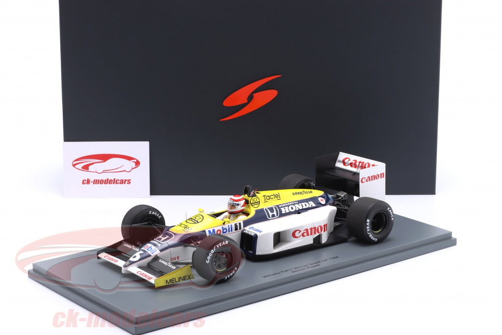 Spark 1:18 Nelson Piquet Williams FW11 #6 Winner Brazil GP Formula