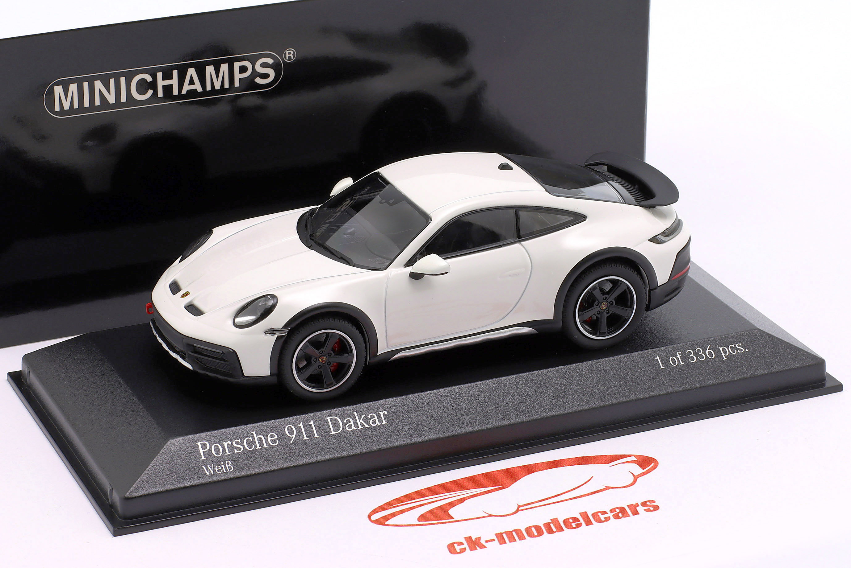 【未使用品】MINICHAMPS PORSCHE 911 CARRERA Minichamps 1:43 Porsche 911 (992) Dakar 建設年 2022 白 410062070