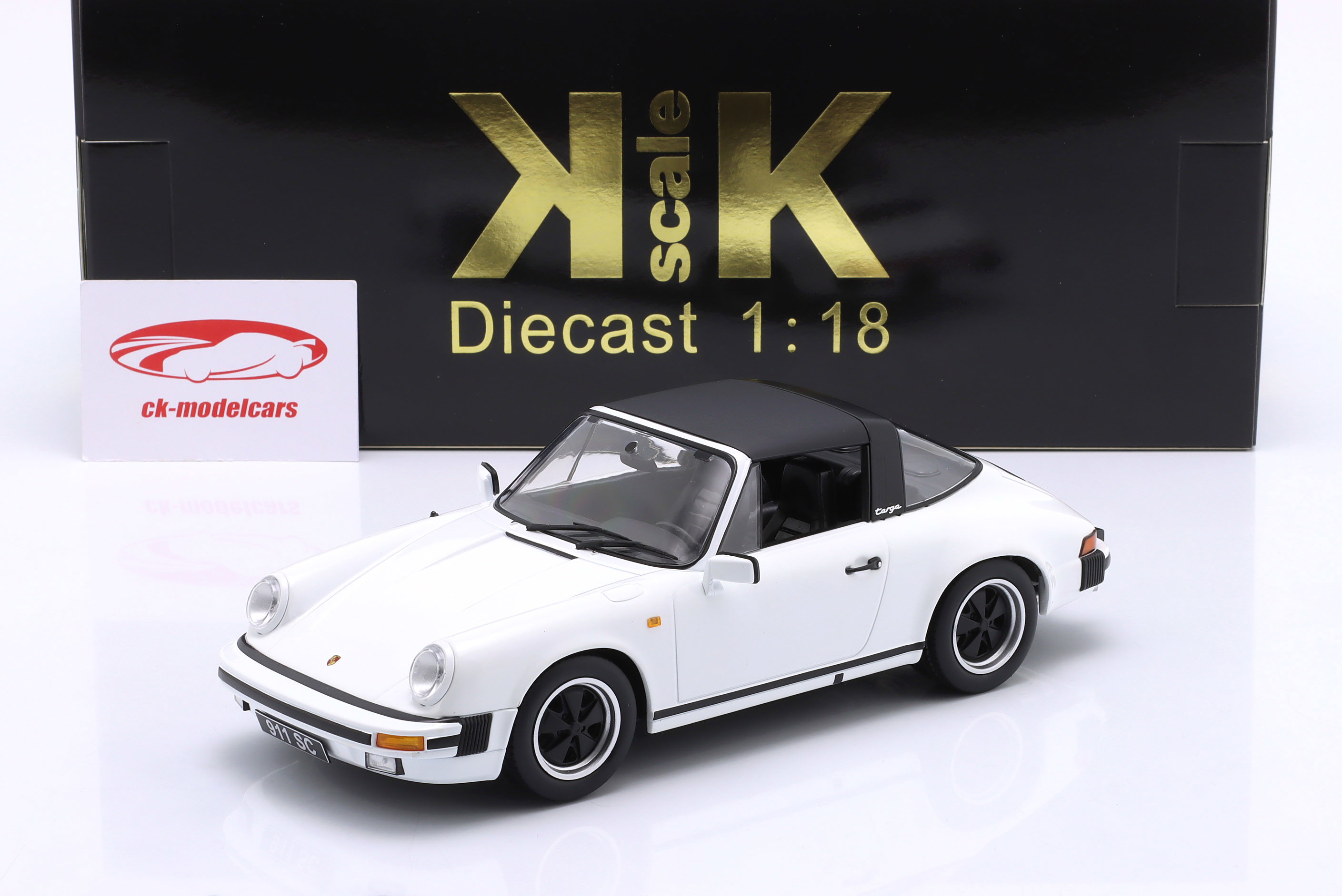 KK-Scale 1/18 ポルシェ911 カレラ 1983 (ホワイト) KK-Scale 1:18 Porsche 911 SC Targa Year 1983 white KKDC180844