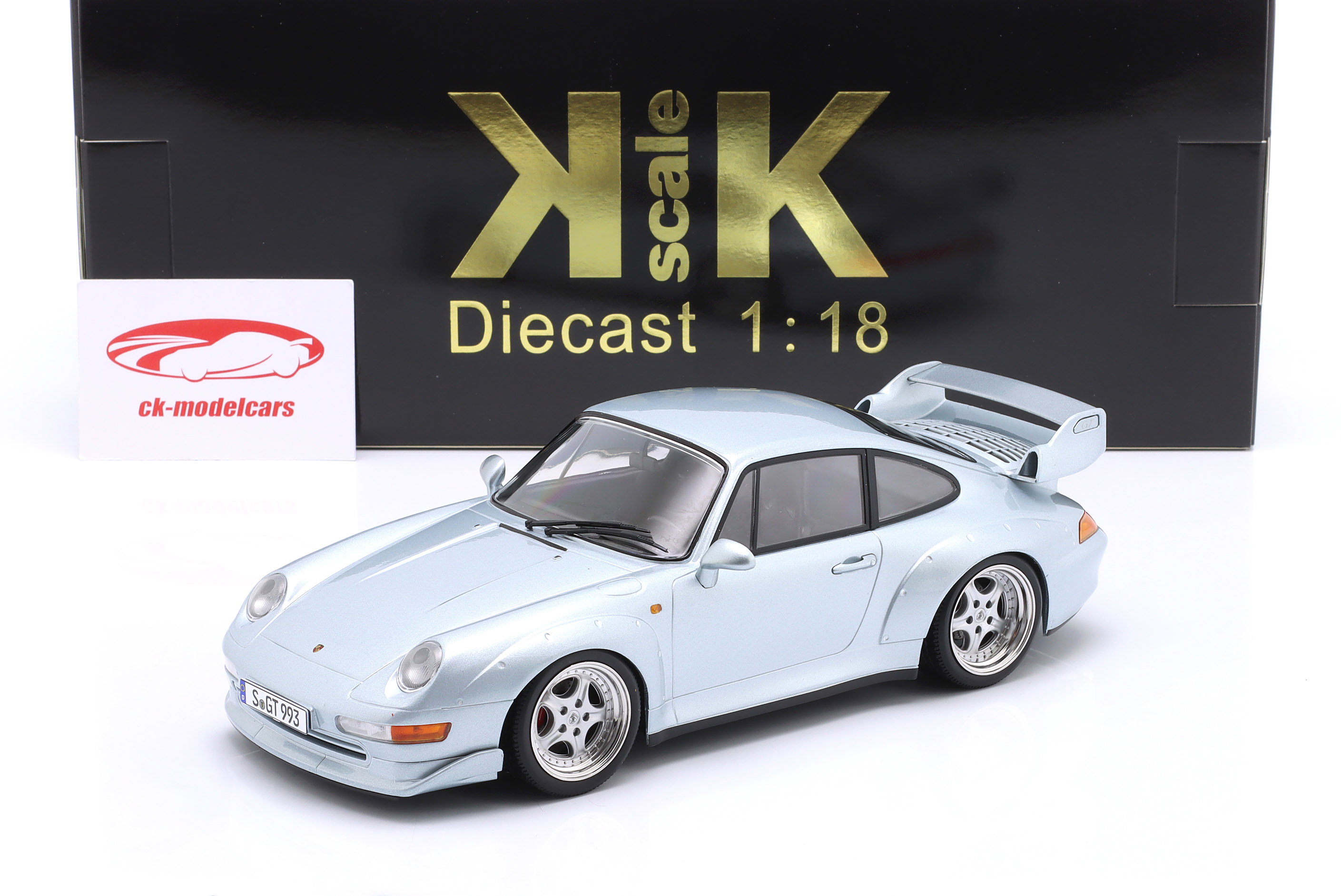 KK-Scale 1:18 Porsche 911 (993) GT2 Year 1996 polar silver